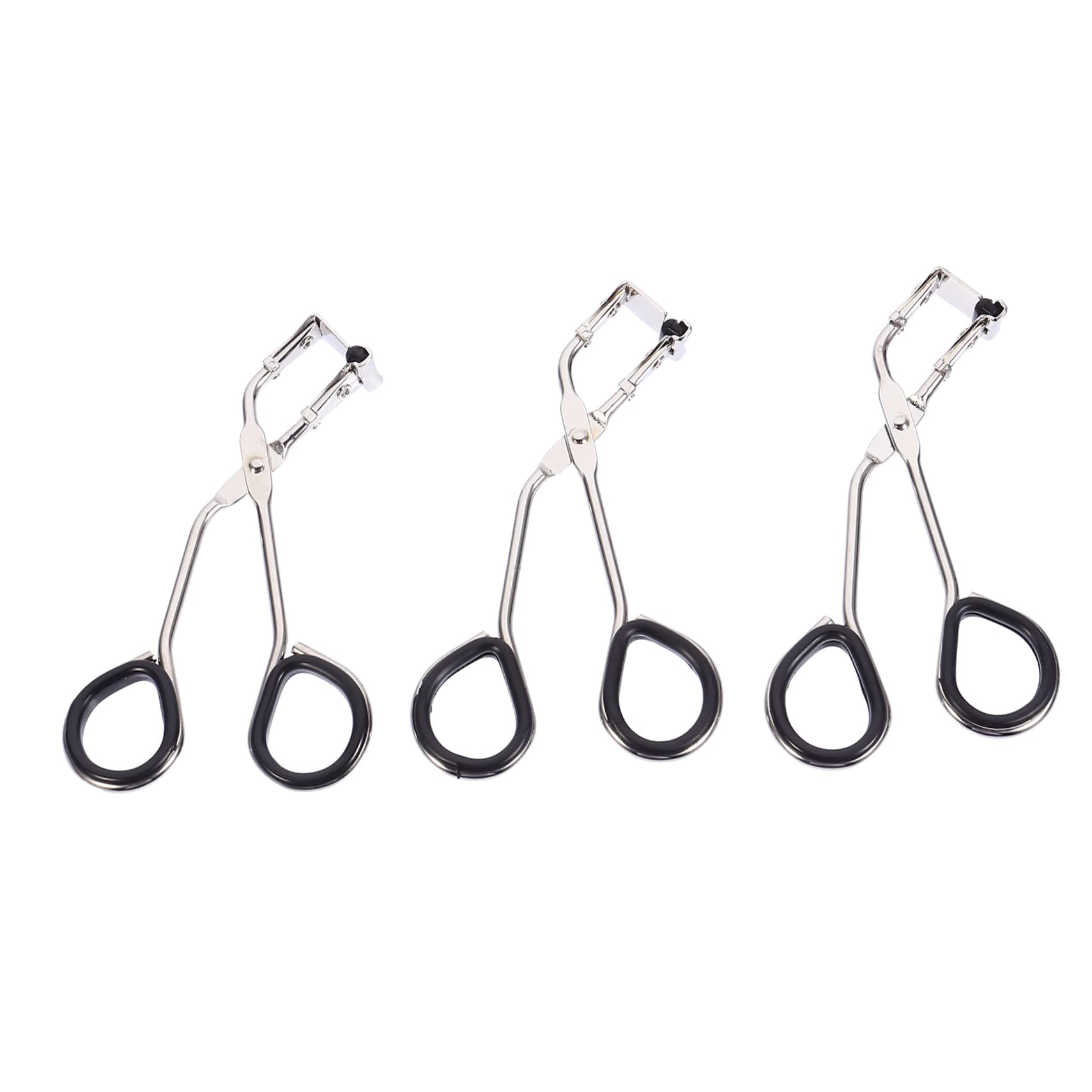 FOMIYES 3 Sets False Eyelash Curler Tools with Silicone Pad - Professional Eyelash Extension Clips for Easy Makeup Application - Perfect for Salon, Home Use & DIY Lash Lifting