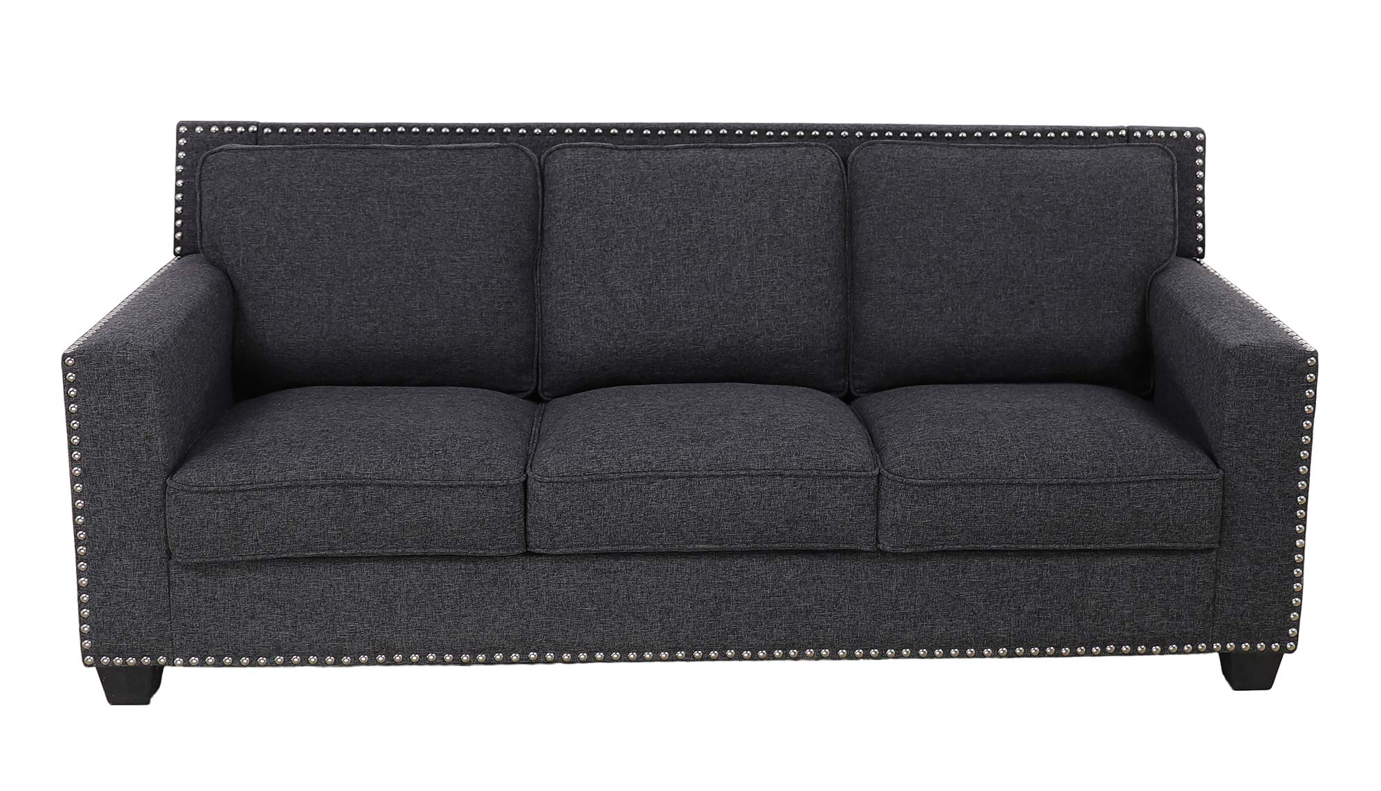 Modern Fabric 3-Seater Sofa Set - Comfortable Arm Couch for Living Room, Bedroom, Office & Apartment - Perfect for Relaxing, Entertaining & Small Space Decor