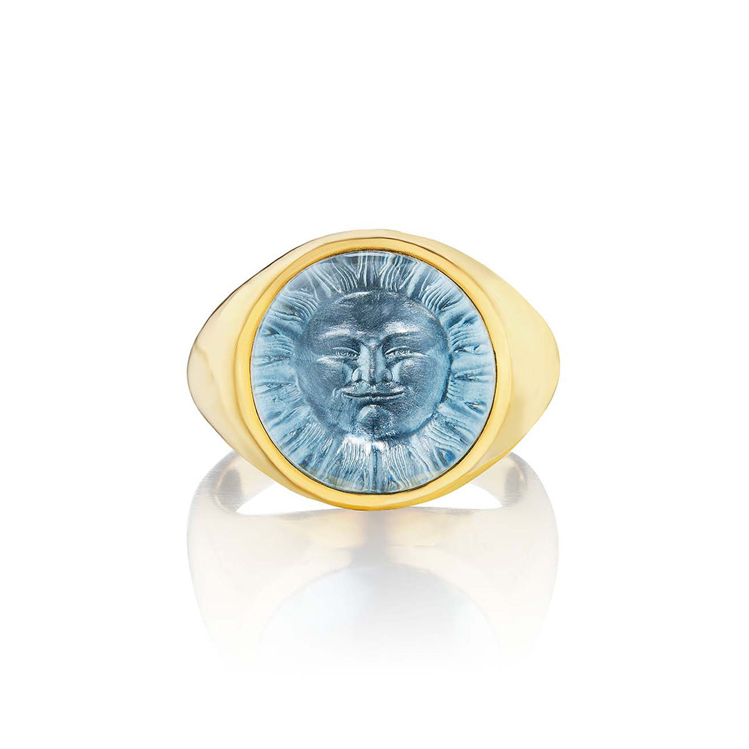 Blue Topaz Sunday Ring – Elegant Sterling Silver Women's Ring for Everyday Wear & Special Occasions