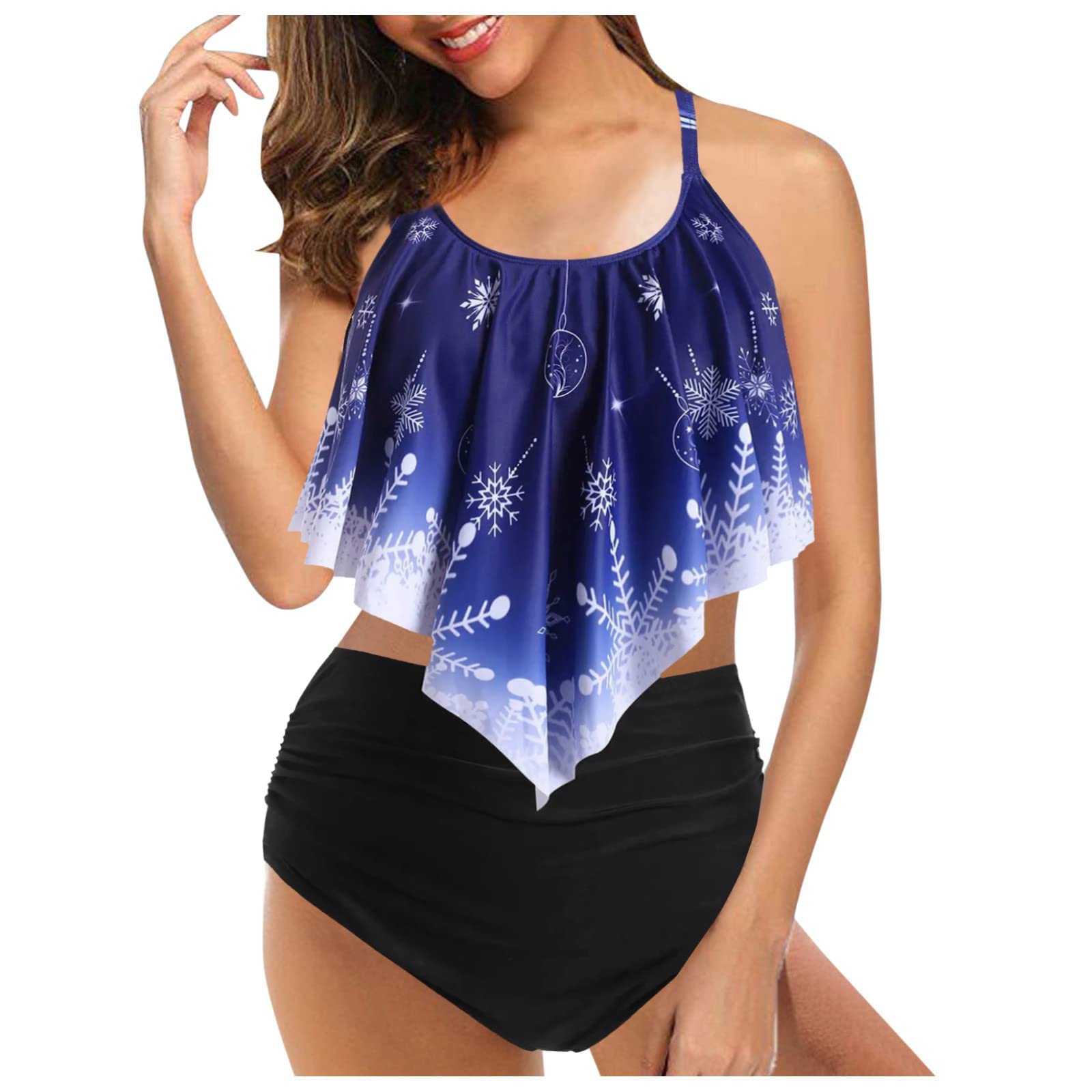 Sexy Women's Printed Bikini Set - Two Piece Swimwear for Beach, Pool & Vacation - Trendy Summer Swimsuits for Women