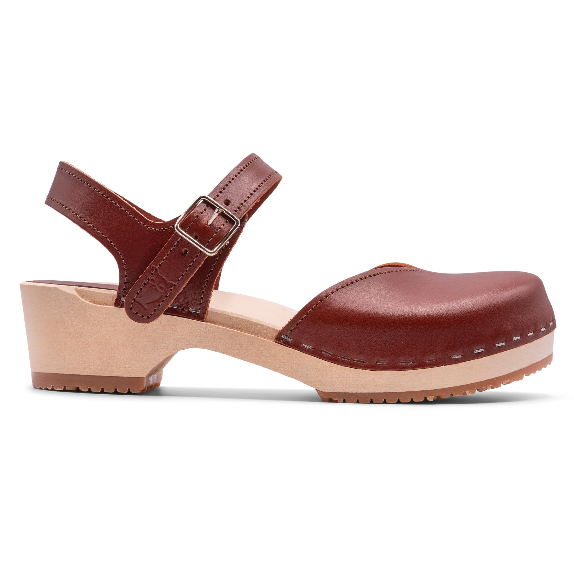 Sandgrens Handmade Swedish Wooden Clogs for Women - Comfortable Low Heel Sandals | Perfect for Summer, Gardening & Casual Wear