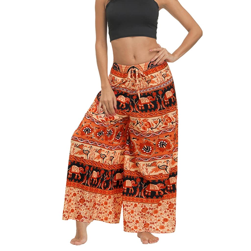 Comfortable Loose High Waist Printed Yoga Pants - Women's Stretchy Workout Tights for Yoga, Gym & Running | Trendy Fitness Leggings for Sports & Casual Wear