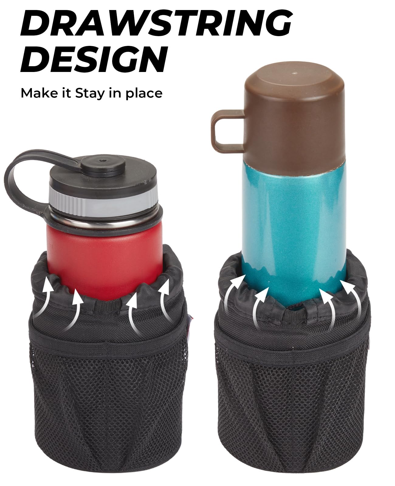 KEMIMOTO Motorcycle Cup Holder with Alligator Clamp - Universal for ATV, Bike, Boat - Perfect for Outdoor Adventures