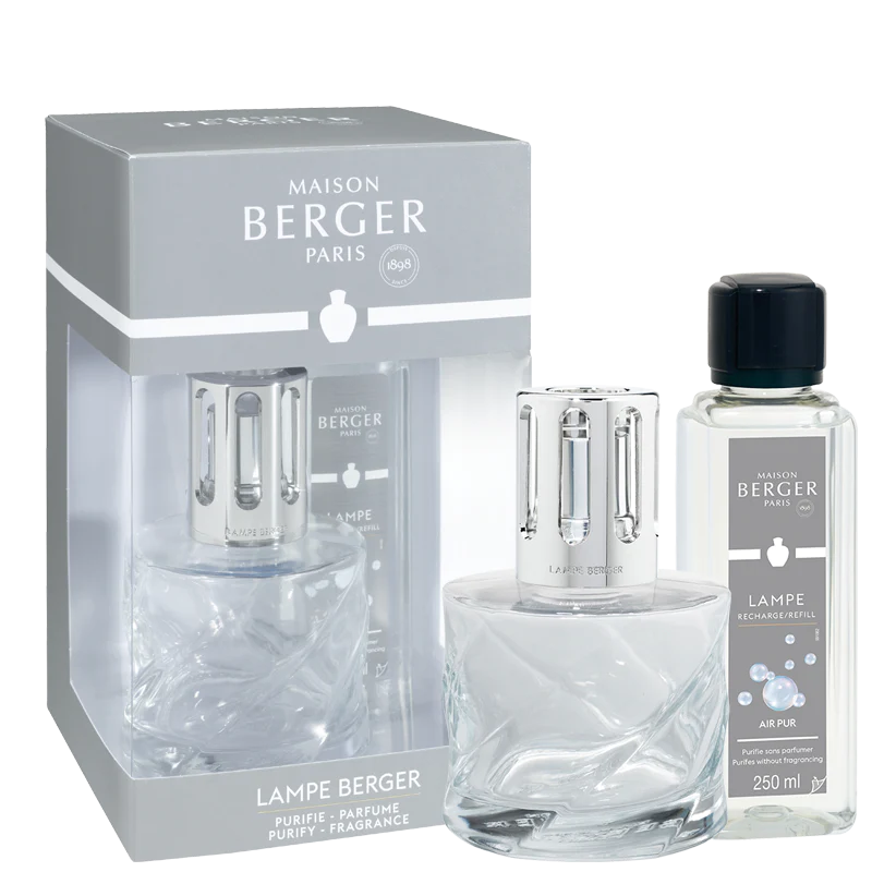 Maison Berger Lamp Spiral + 250ml Air Purifier Refill - So Neutral Scented Gift Set for Home & Office | Aromatherapy Air Freshener for Living Room, Bedroom & Bathroom