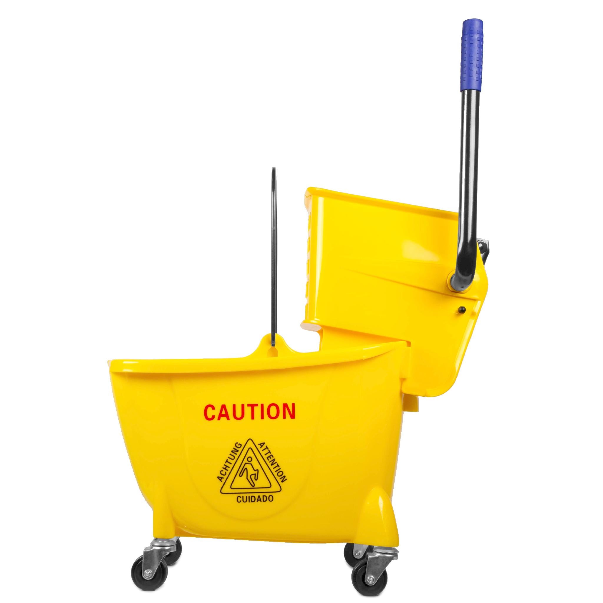 WEN 73034B 26 Quart Rolling Mop Bucket with Press Wringer - Heavy Duty Cleaning Cart for Floors, Tiles, and Hardwood - Ideal for Home, Office, and Commercial Use
