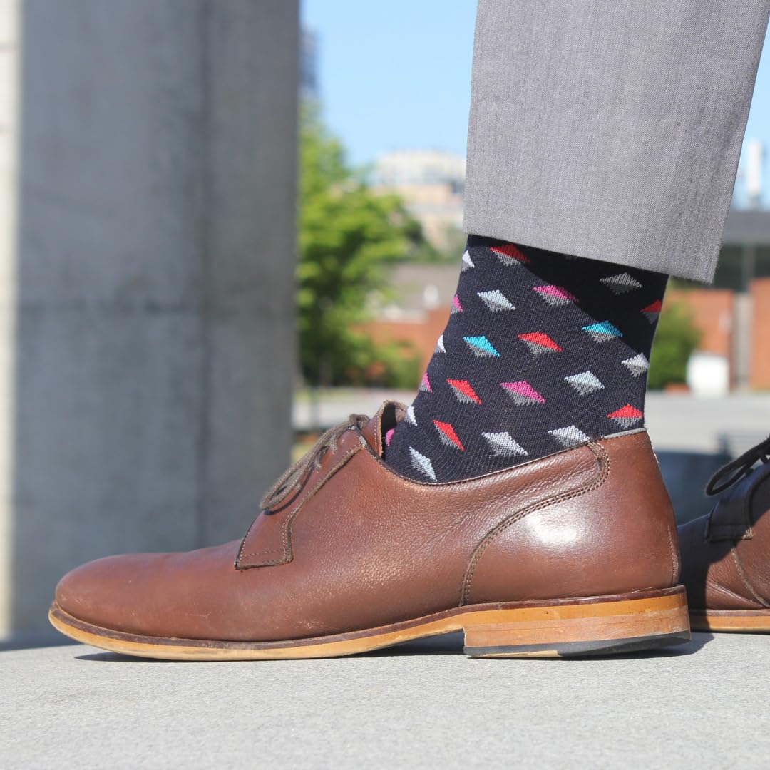 Premium Cotton Over the Calf Dress Socks for Men (9-Pack) | Stay-Up Long Socks for Business & Formal Wear | Comfortable Office & Wedding Socks