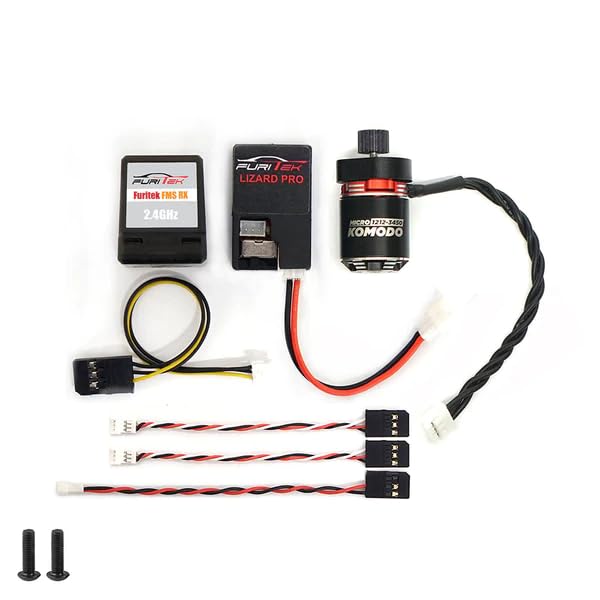FURITEK Stinger Brushless Power System with Receiver for FMS FCX24 - Includes Lizard PRO ESC, Micro KMD Brushless Motor & Micro Receiver | High-Performance RC Electronics for Crawler Trucks | Ideal for Off-Roading, Rock Crawling & Trail Adventures