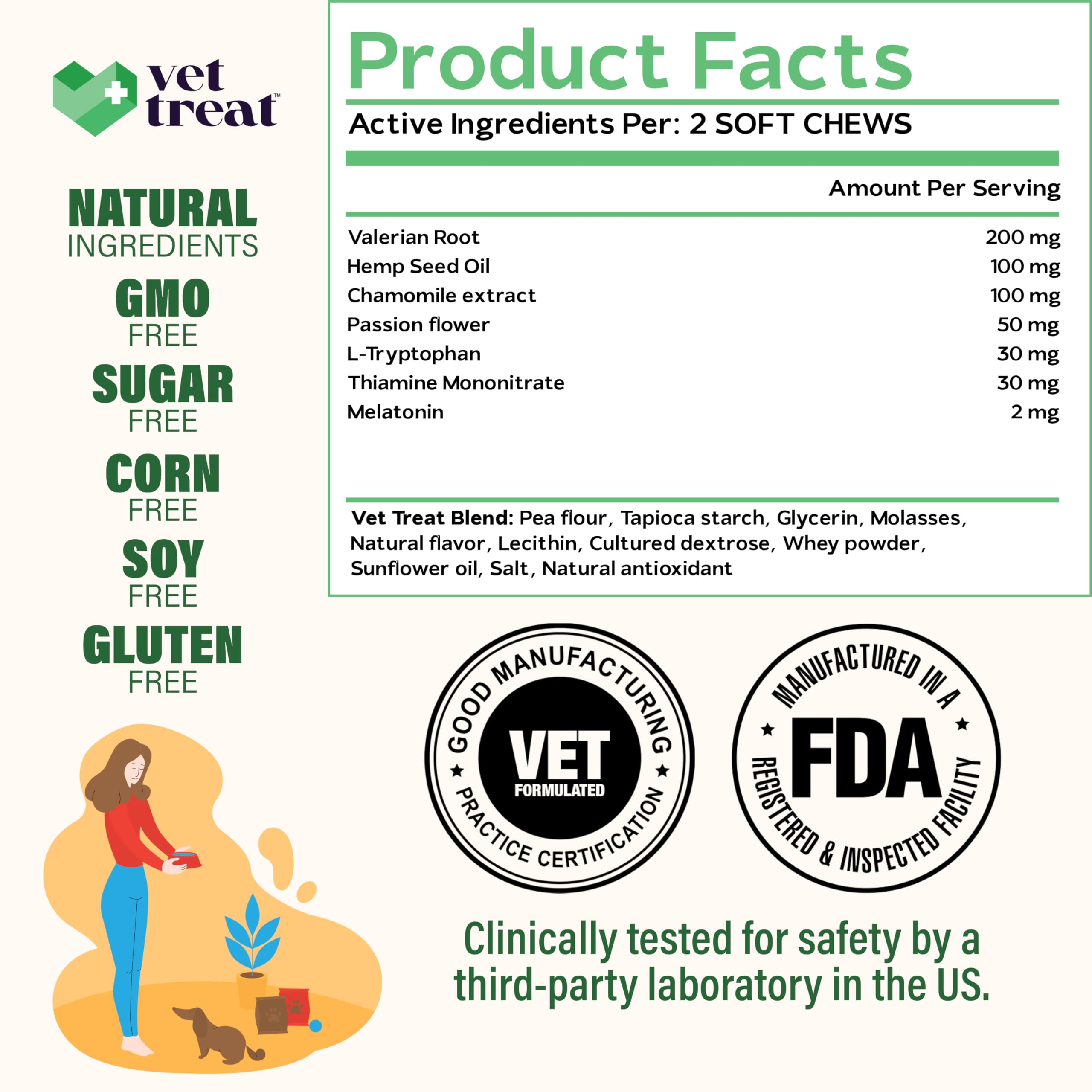 Organic Hemp Calming Chews for Dogs - Natural Anxiety Relief with Hemp Oil & Melatonin - Made in USA - Helps with Separation Anxiety, Excessive Barking & Travel Stress - 120 Chicken Flavor Soft Treats - Perfect for Nervous Dogs, Vet Visits, Thunderstorms & Fireworks