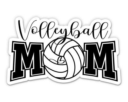 Volleyball Mom Vinyl Sticker - 3 Inch Waterproof Decal for Car, Laptop, Water Bottle, Phone - Perfect for Sports Fans, Team Parents & Game Day Spirit