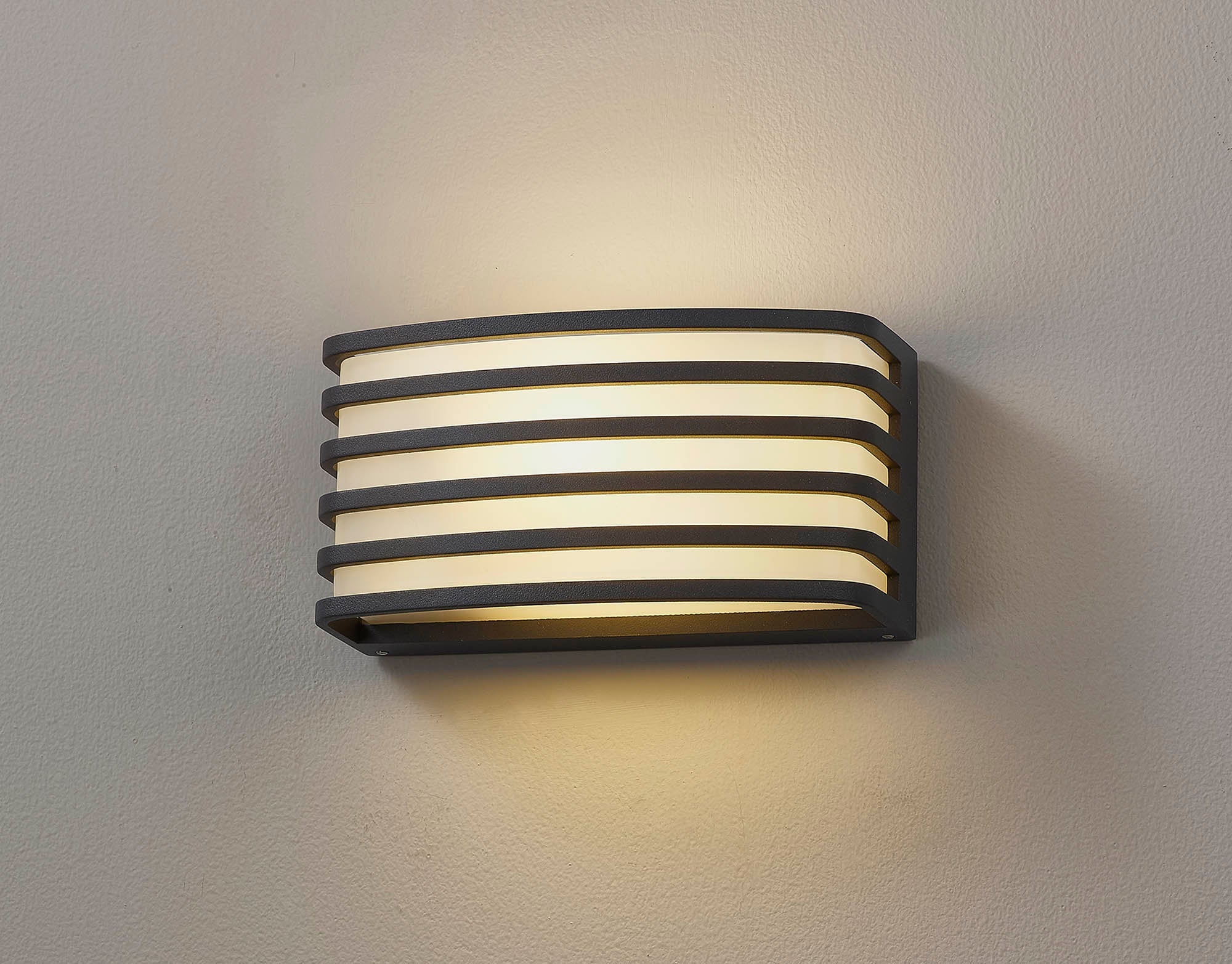 Bilbao Outdoor Wall Light with E27 Socket, IP54 Waterproof, Anthracite/Matt Black/Matt Brown Finish & Opal PC Shade - 2 Years Warranty - Perfect for Patio, Garden, and Porch Lighting