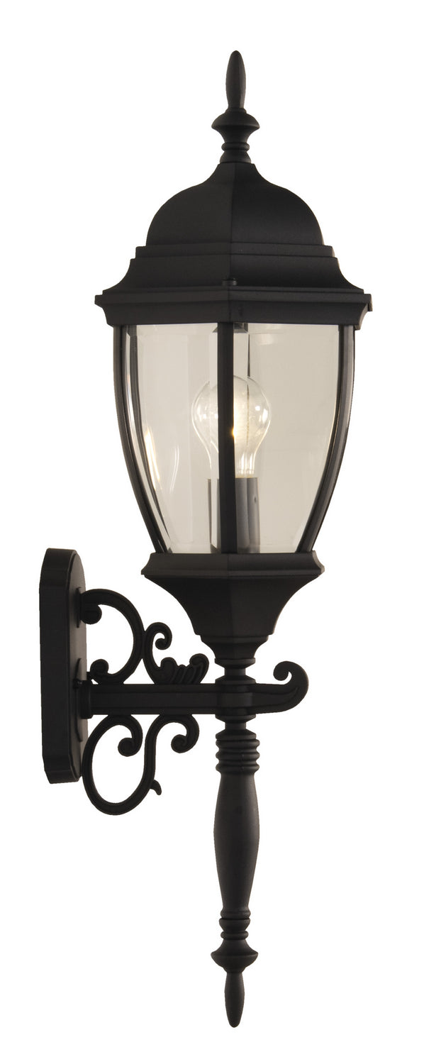 Textured Black Bent Glass Cast Single Light Wall Sconce - Perfect for Bedroom, Hallway, and Entryway Lighting