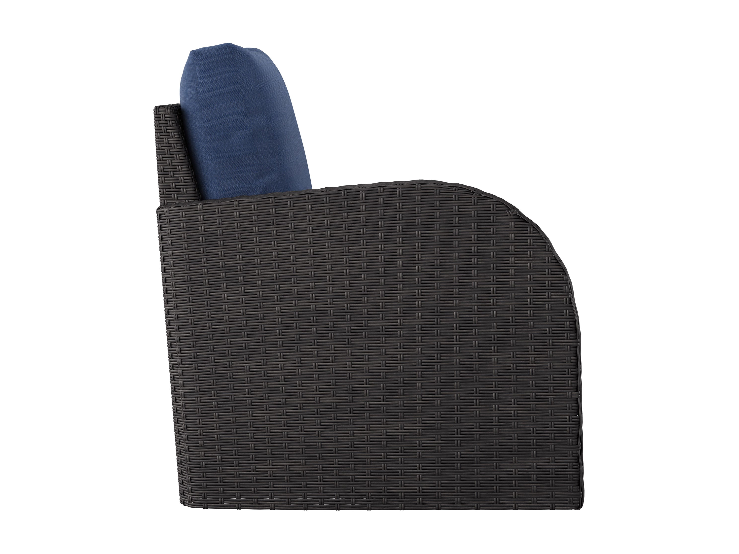 Premium Blue Outdoor Left Arm Sectional Chair - Weather-Resistant Patio Furniture for Backyard, Poolside & Garden Relaxation