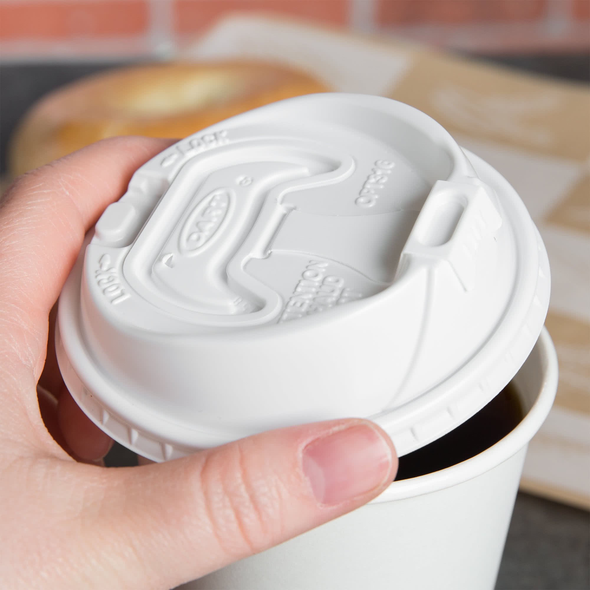 Dart Solo OPT316 White Optima Lid with Reclosable Tab - 1000/Case | Disposable Food Container Lids for Takeout, Catering & Restaurants | Bulk Pack for Commercial Use