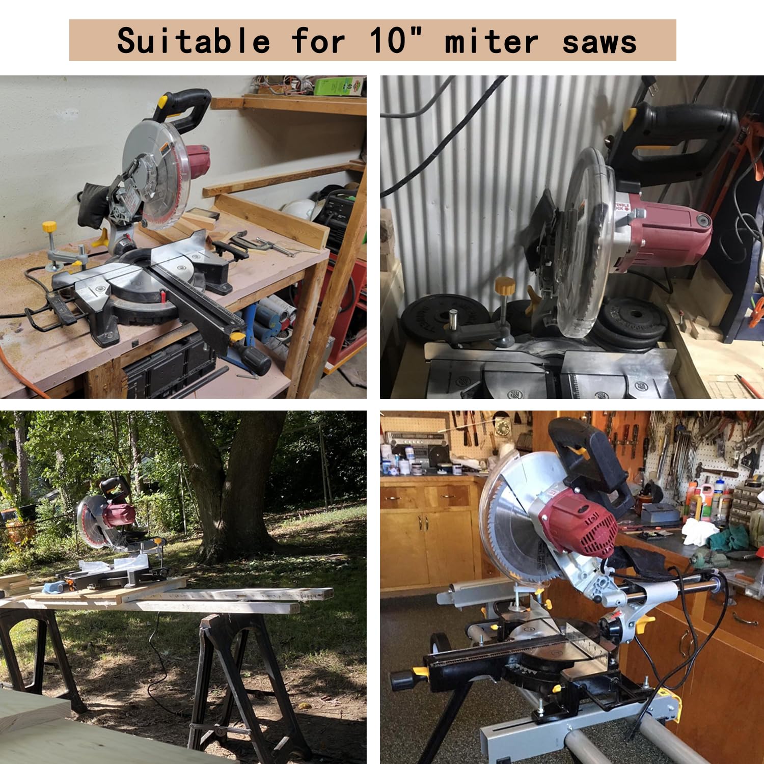 **Miter Saw Dust Collection Hood with LED Light - Universal Dust Solution for Miter Saw Tables - Dust Hood Attachment with Accessory Holes & Storage Bag - Perfect for Woodworking, DIY Projects & Home Renovations (Khaki)**