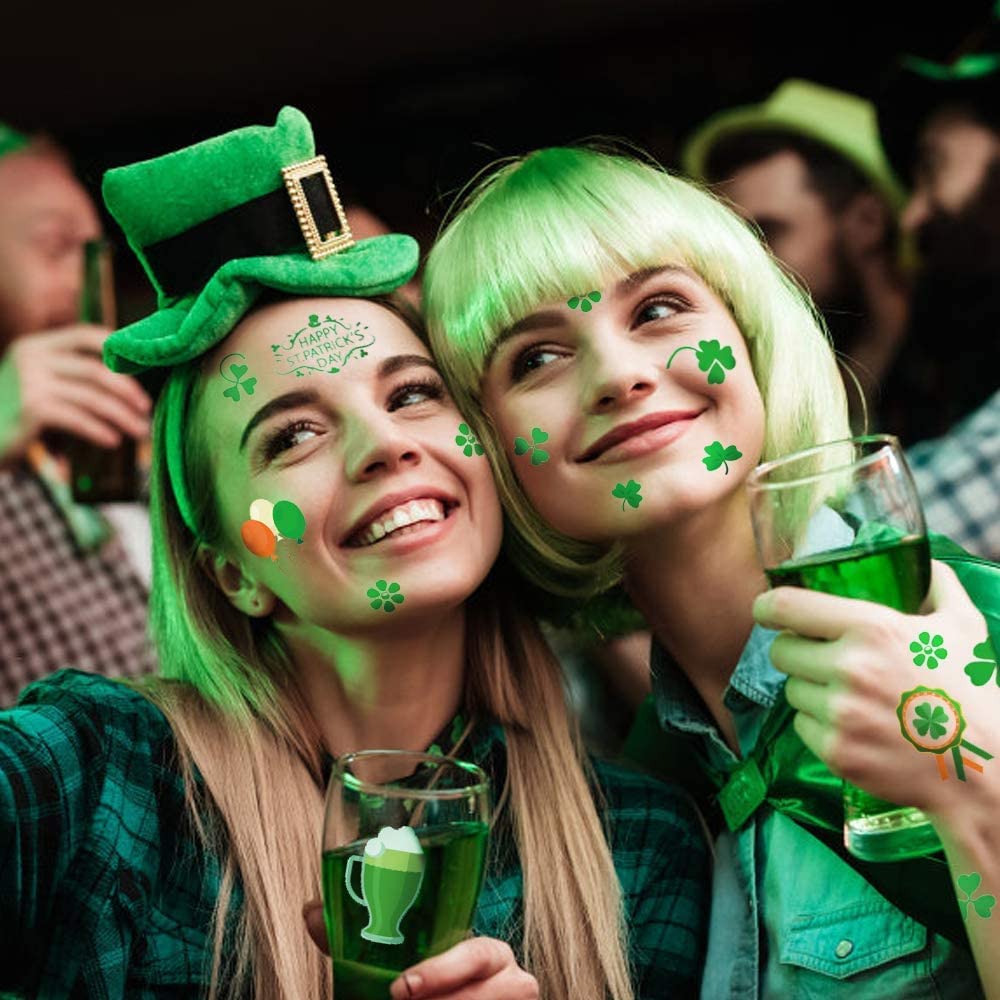 20 Unique St. Patrick's Day Shamrock Tattoos for Kids - Irish Themed Temporary Face Tattoos for Parades, Parties & Festive Decorations - Perfect for St. Paddy's Day Celebrations & Celtic Events