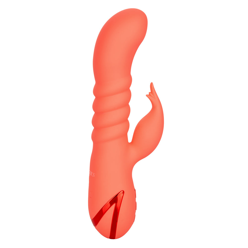 California Dreaming Orange County Cutie Rabbit Vibrator - Powerful Thrusting G-Spot Stimulator for Women, Perfect for Solo Play & Couples Intimacy