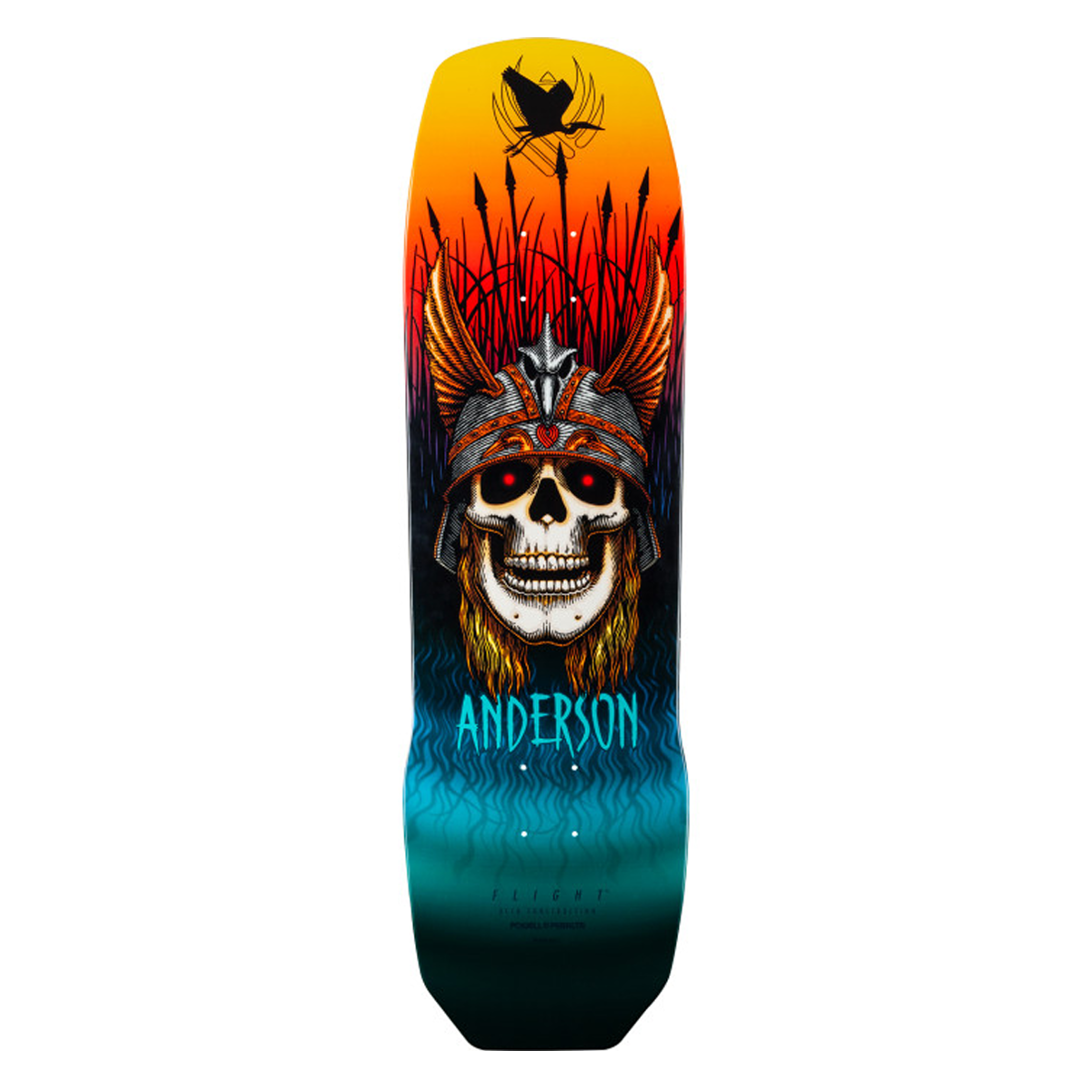 **Powell Peralta Andy Anderson Pro Heron Skull Flight Skateboard Deck 9.13