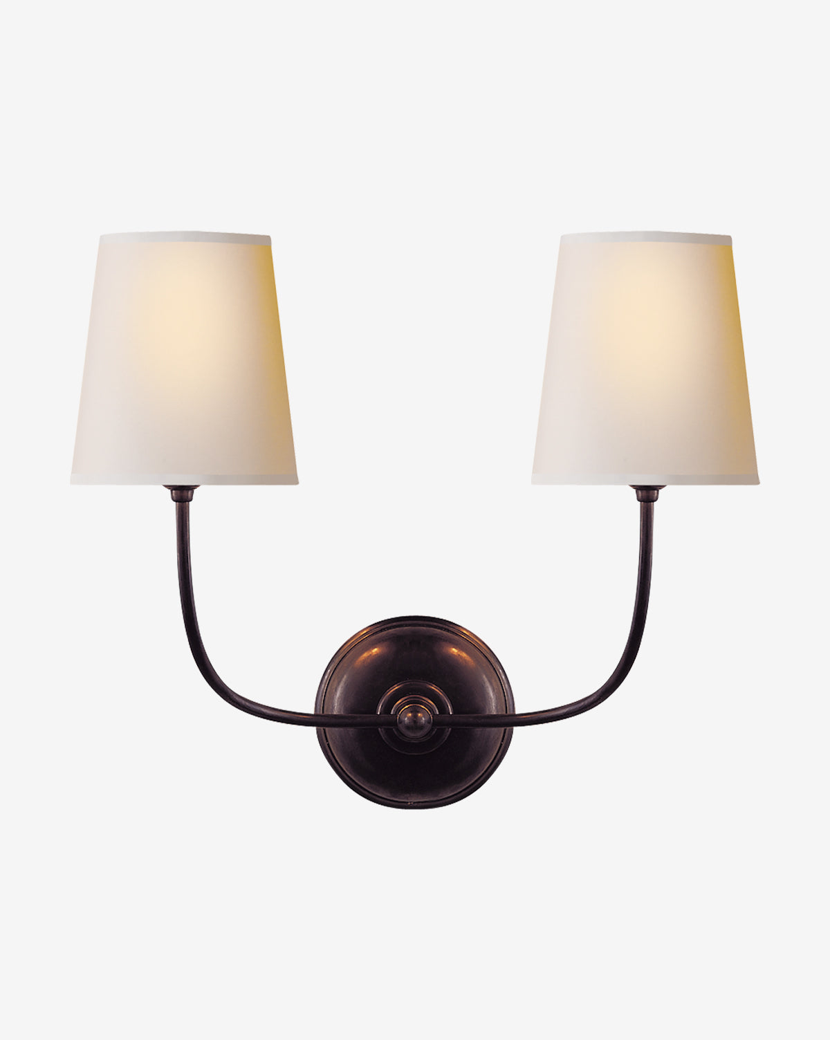 Vendome Double Sconce Wall Light - Elegant Vintage Brass Finish for Bedroom, Living Room & Hallway Lighting Decor