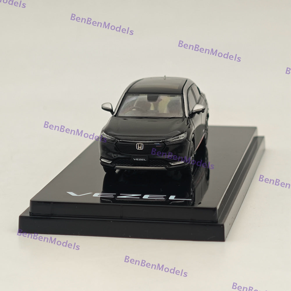 1/64 Scale Hobby Japan VEZEL e:HEV PLaY Crystal Black Pearl Diecast Car Model HJ642071BK - Perfect for Collectors, Display & Racing Scenes
