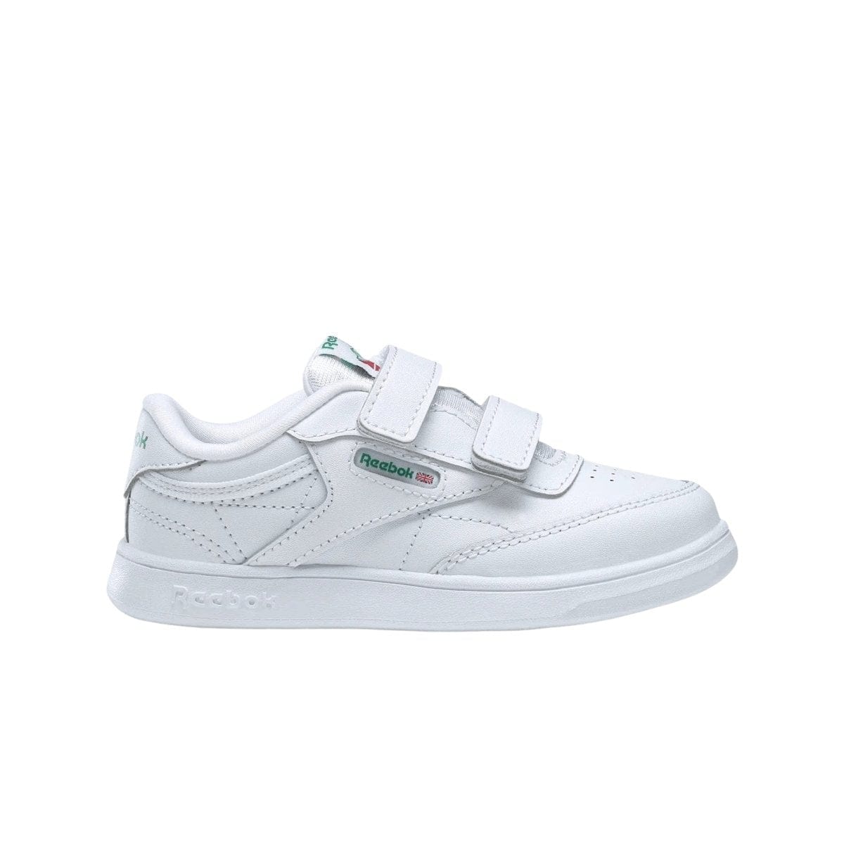 Reebok Kids Club C Sneakers - White/Glen Green - Comfortable & Durable Athletic Shoes for Boys & Girls - Perfect for Running, School & Casual Wear