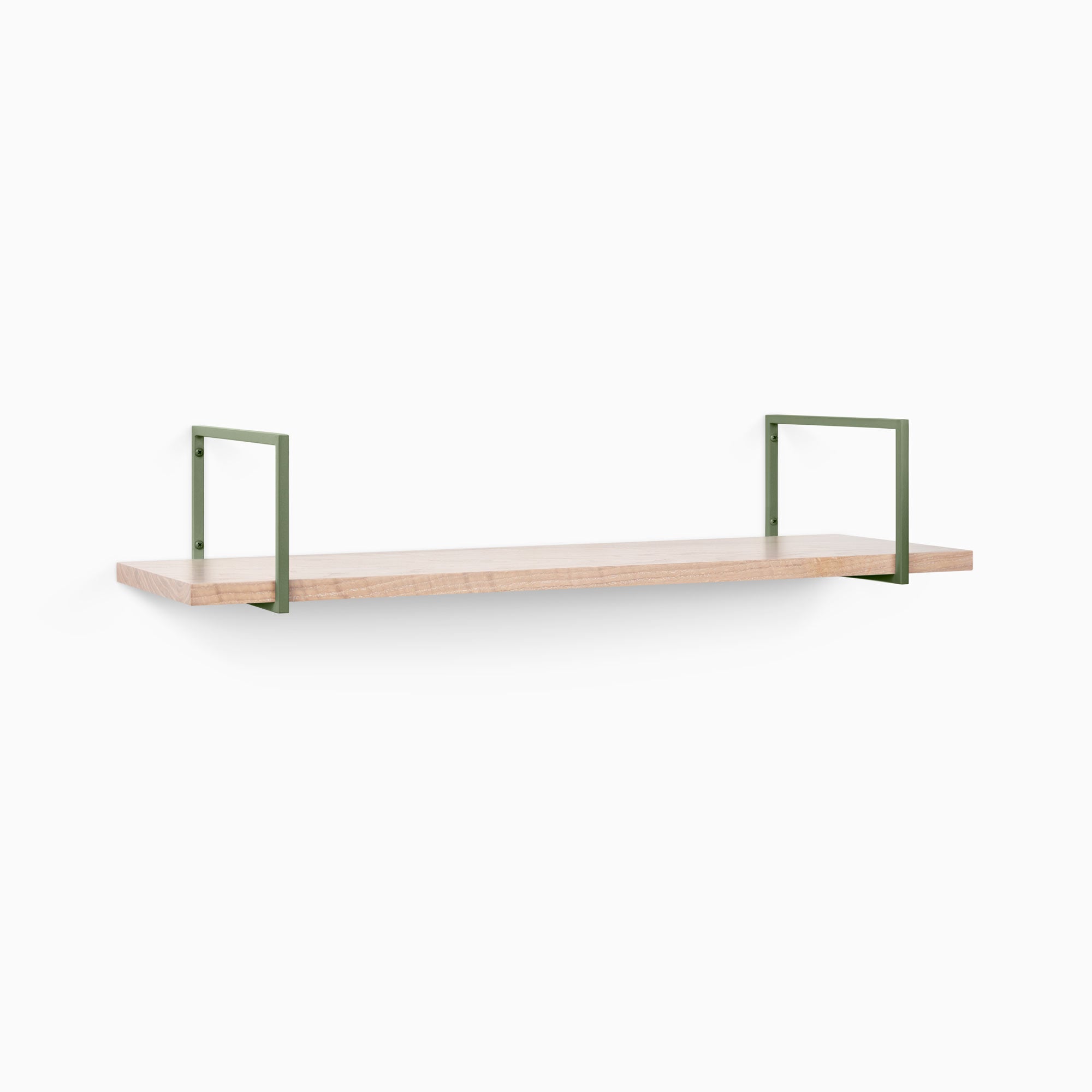 Bart Glazed White Oak Wall Shelf - Rustic Floating Shelf for Living Room, Kitchen, Bathroom & Bedroom Decor