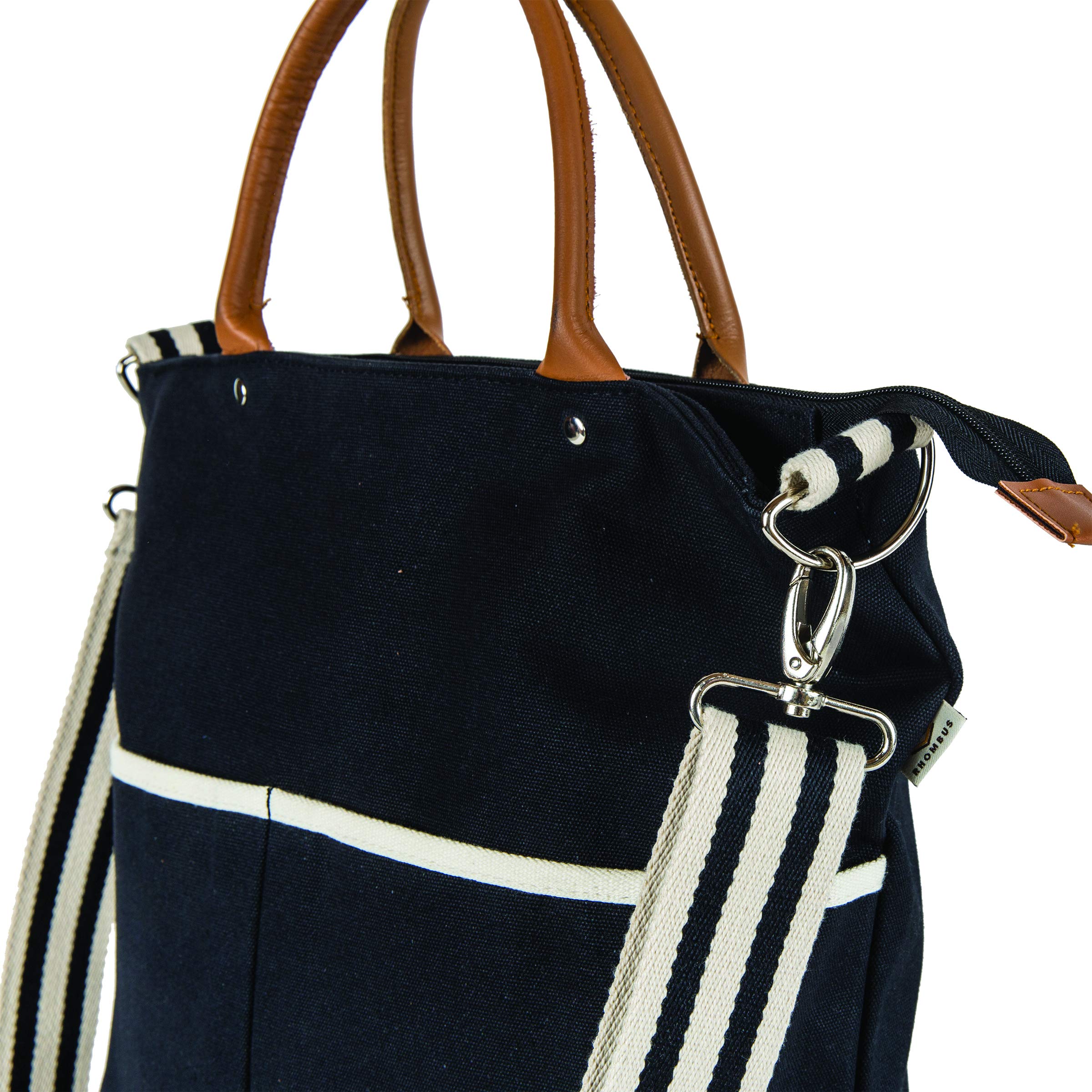 Multi-Pocket Canvas Diaper Bag Tote with Changing Pad - Durable Web Handles & Adjustable Shoulder Strap - Perfect for Baby Essentials, Travel & On-the-Go Parents