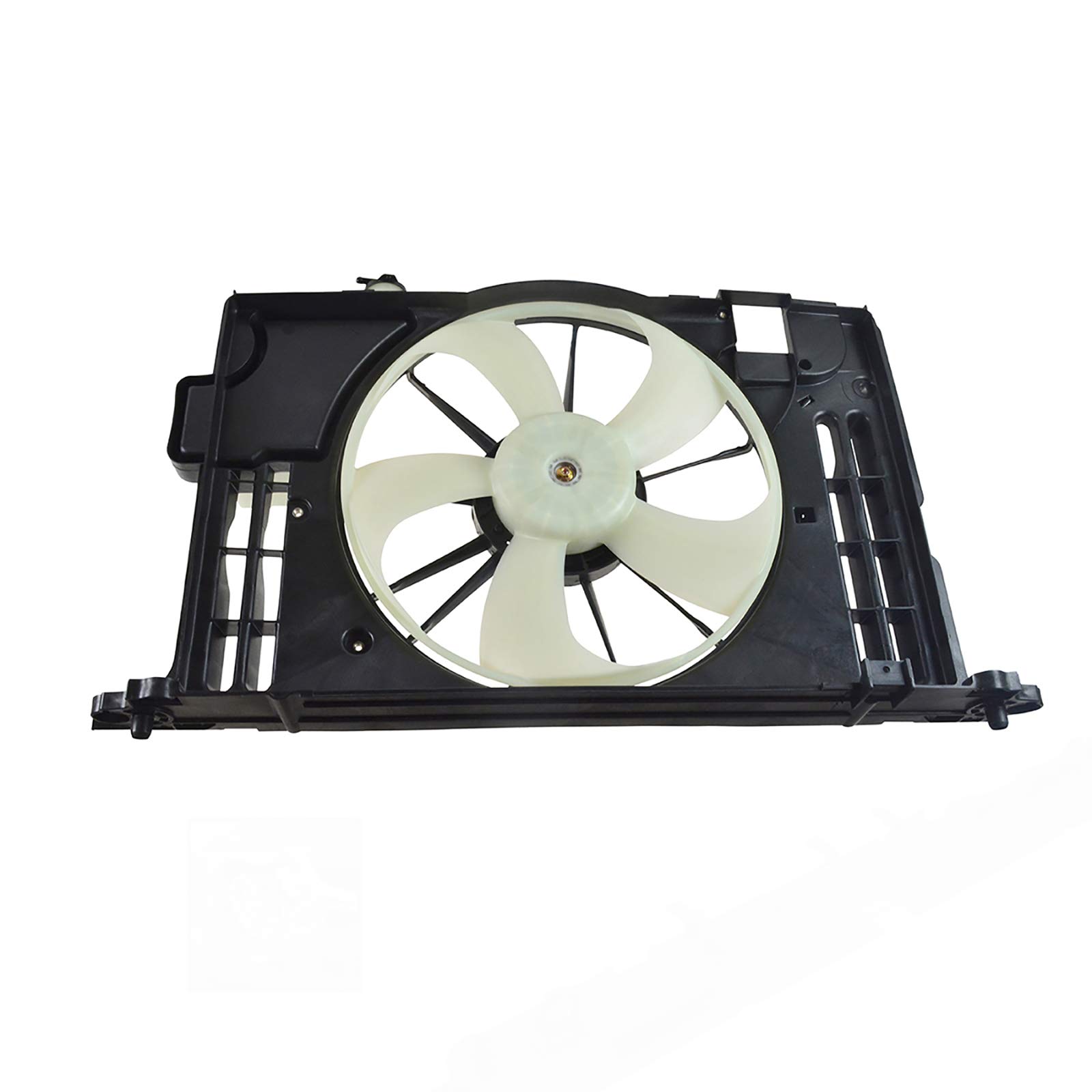TRQ Radiator Cooling Fan Assembly Compatible with 2014-2019 Toyota Corolla - TO3115181 Replacement Part - Perfect for Engine Overheating Prevention & Summer Driving