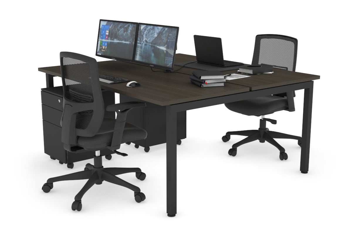 Quadro Square Legs 2 Person Office Workstation Desk [63