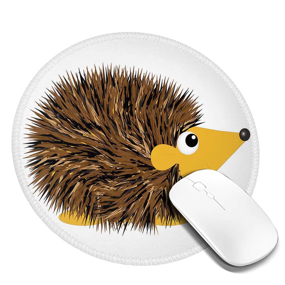 Non-Slip Round Mouse Pad with Rubber Base - 2PCS Set for Laptop & Desktop Computers - Cute Cartoon Animal Smile Design, Personalized Small Mousepad for Women (7.9×7.9×0.12 inches) - Perfect for Office, Gaming & Home Workspace Accessories