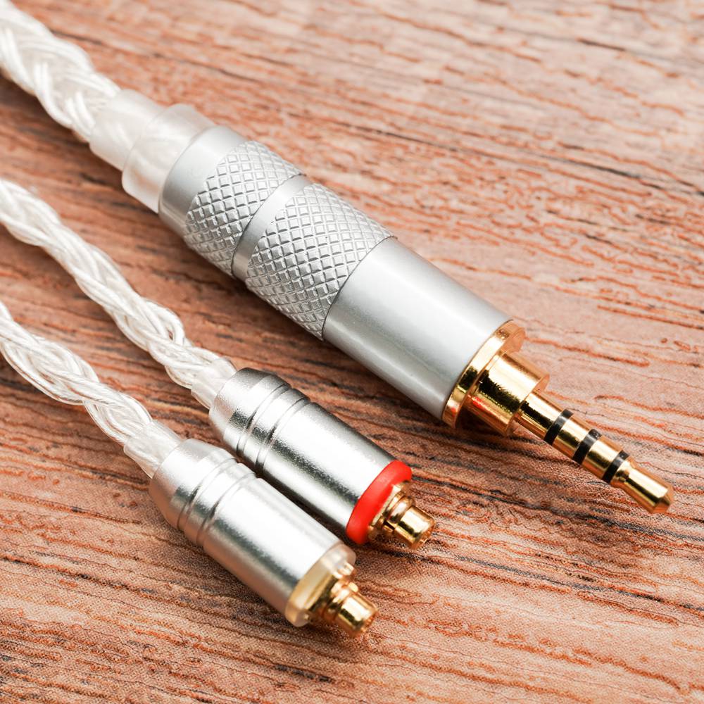 Yinyoo 16 Core Silver Plated Upgrade Cable for IEMs - 2.5mm/3.5mm/4.4mm Balanced & Unbalanced - Compatible with MMCX/2PIN/QDC Connectors - Perfect for Audiophiles, Musicians & Studio Monitoring