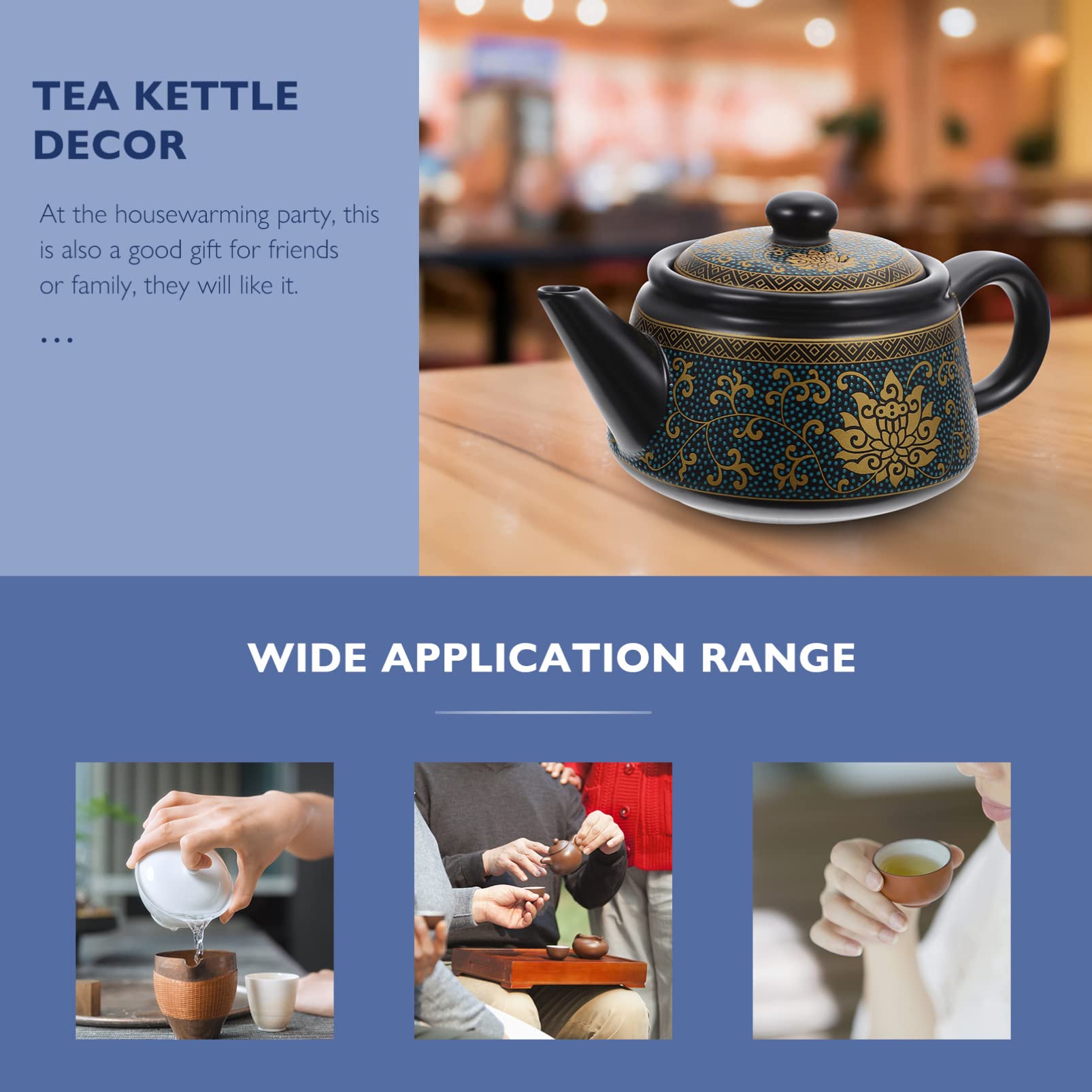 FOMIYES Ceramic Teapot - Handmade Elegant Tea Kettle for Home & Tearoom Decor, Perfect for Brewing Hot Tea, Herbal Tea & Iced Tea - Ideal Gift for Tea Lovers & Cozy Afternoon Tea Time