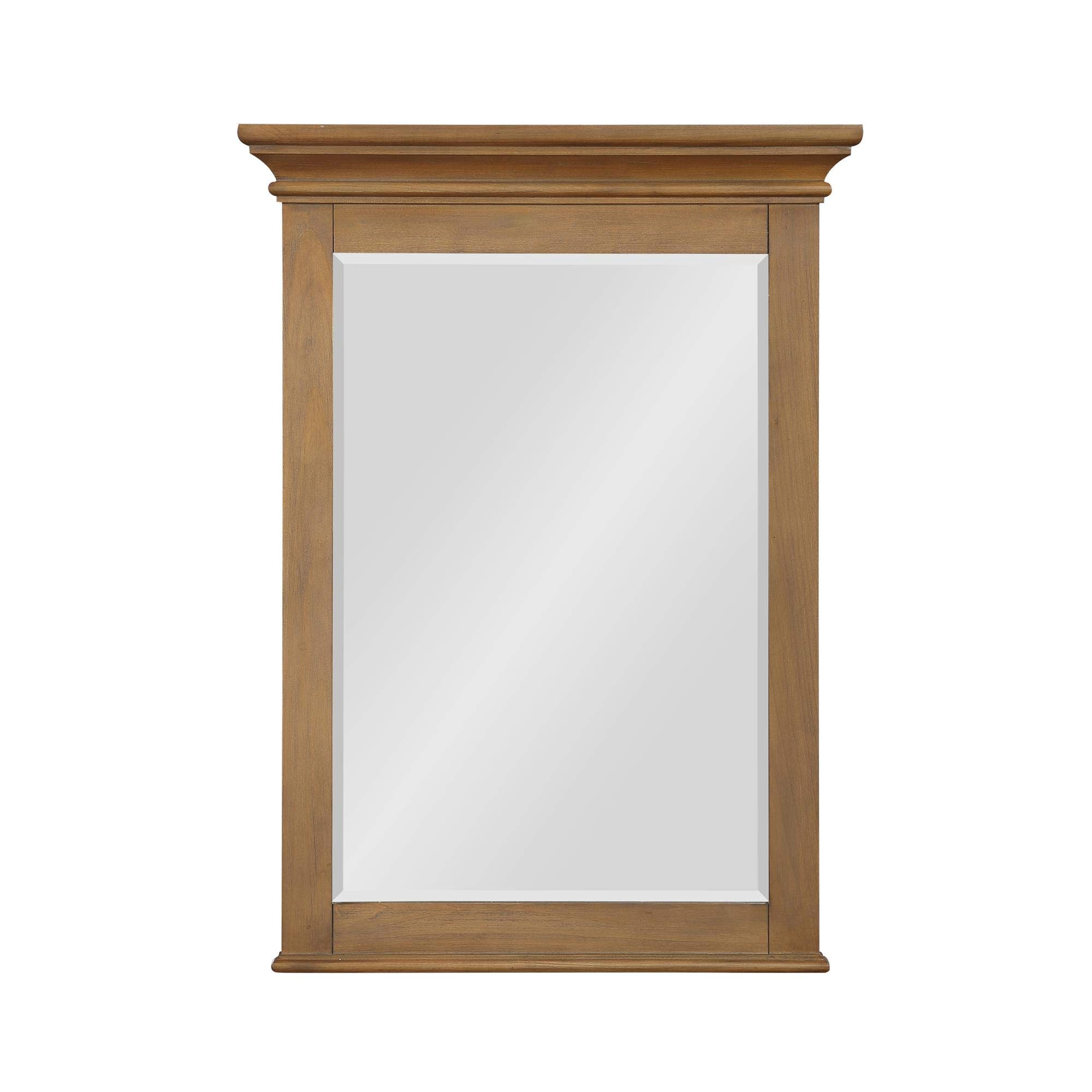 Dorel Living Monteray Beach 24 Inch Rustic Bathroom Mirror - Natural Wood Frame, Wall Mounted Vanity Mirror for Bathroom Decor, Bedroom, Entryway (24 Inches)
