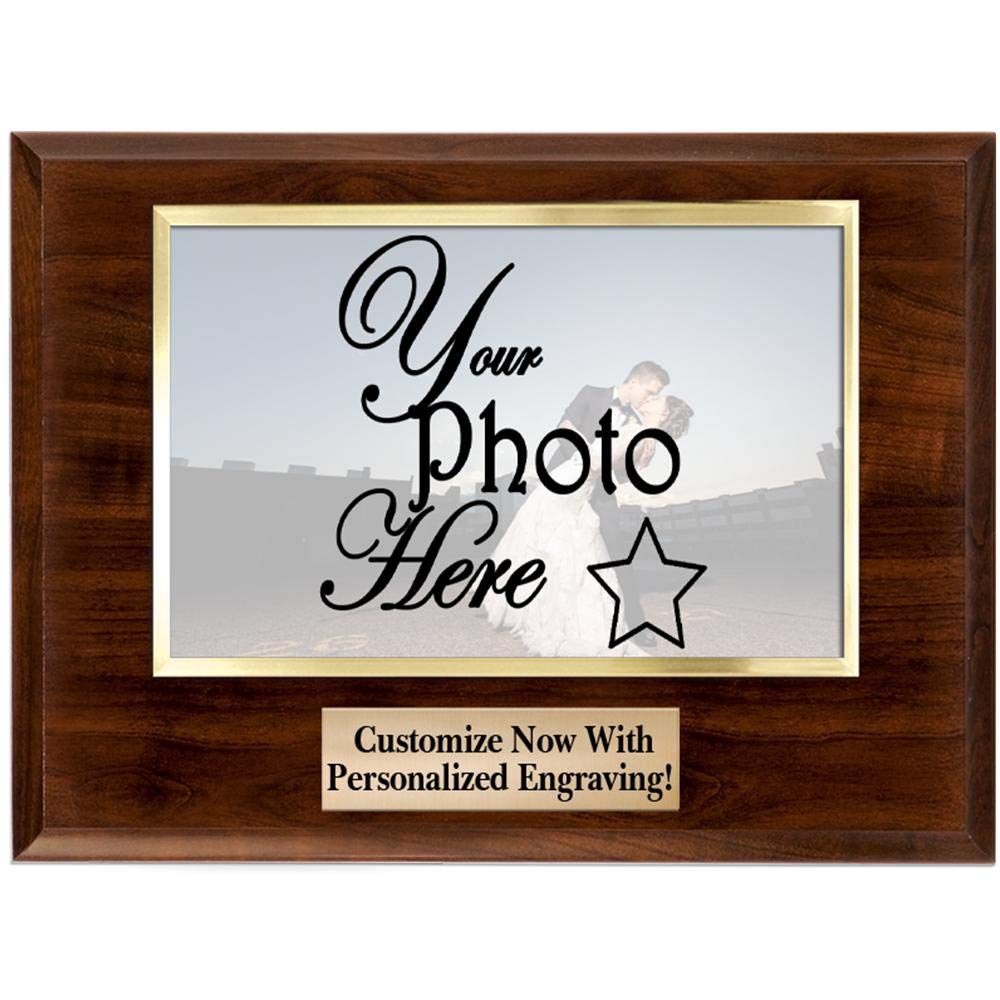 Custom 9x7 Photo Plaque with Acrylic Cover - Personalized Engraved Gift for Awards & Office Decor