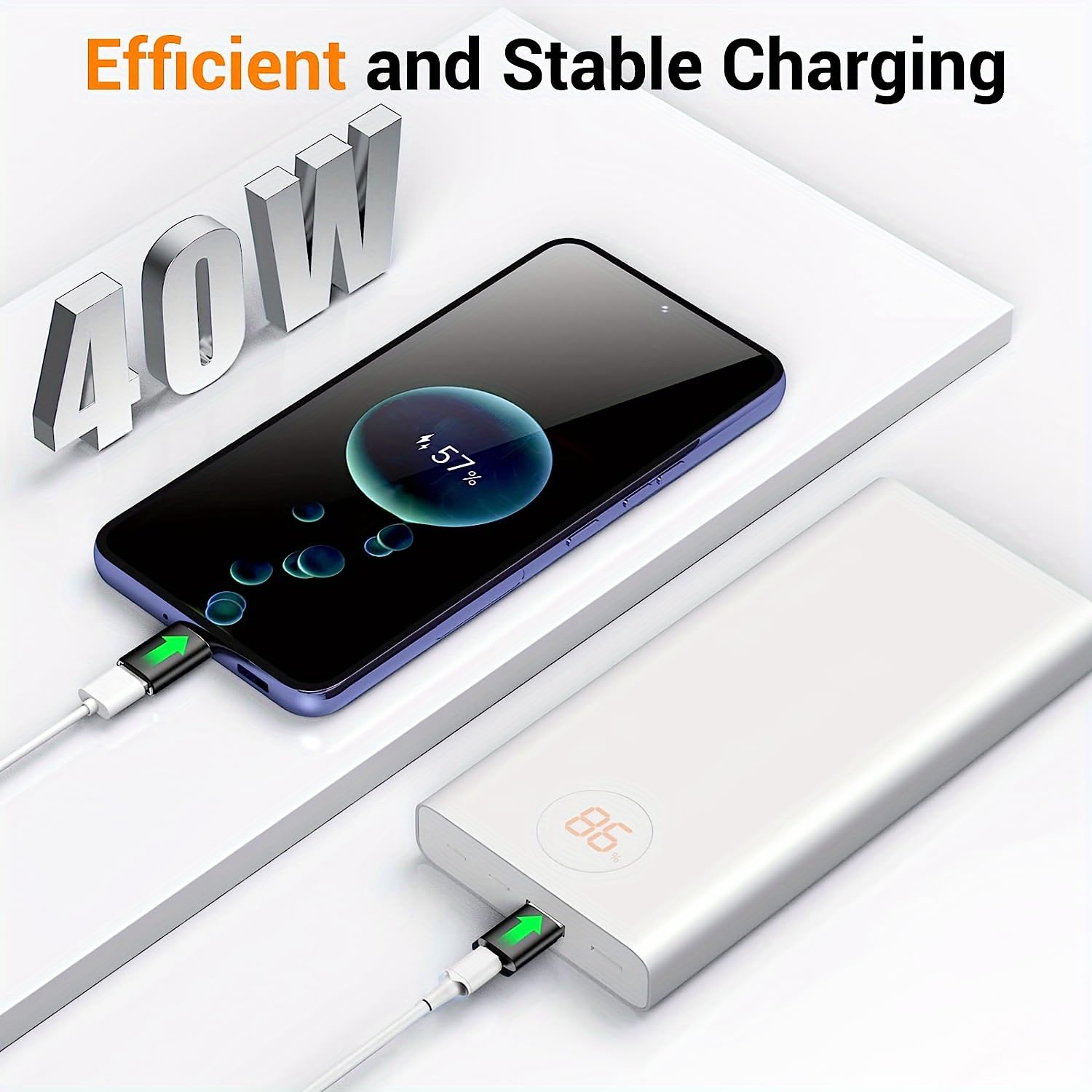 SheraF 4-Pack USB to USB C OTG Adapter Kit - 2x Type C Female to USB A Male Converter + 2x USB C Male to USB 3.0 Female Adapter - Compatible with iPhone 15 14 13 Pro Max, iWatch 8/9, Thunderbolt 4 - Fast Charging & Data Transfer for Phones, Tablets, Laptops