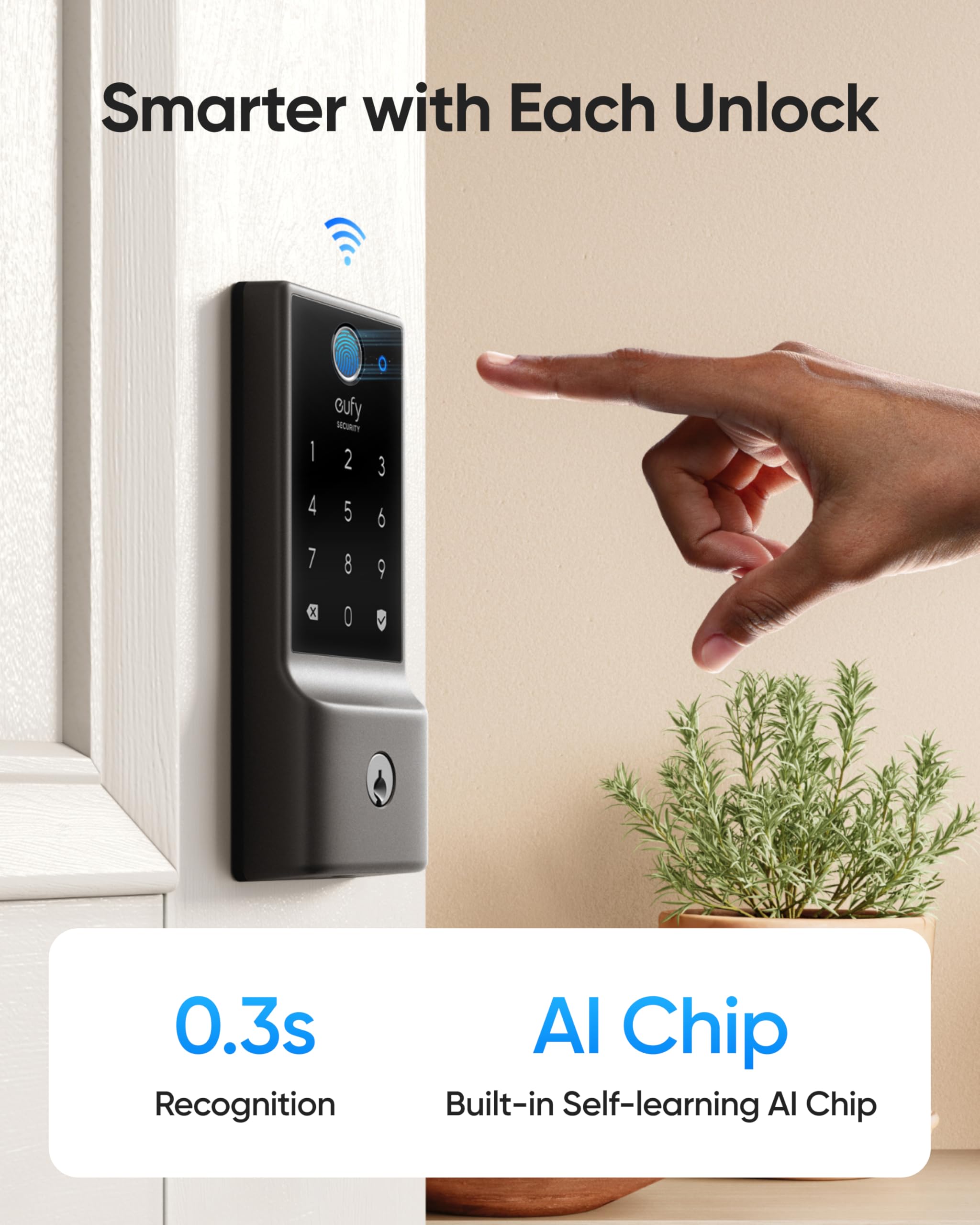 eufy Security Smart Lock C30 & C220 - Keyless Entry Wi-Fi Deadbolt with Auto Lock & App Control | BHMA Certified | Front Door Smart Lock for Home Security & Convenience