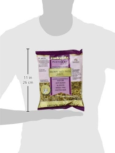 Tinkyada Organic Brown Rice Elbows Pasta - Gluten Free, Non-GMO, Vegan - 16 oz (Pack of 12) - Perfect for Healthy Meals, Italian Dishes & Family Dinners