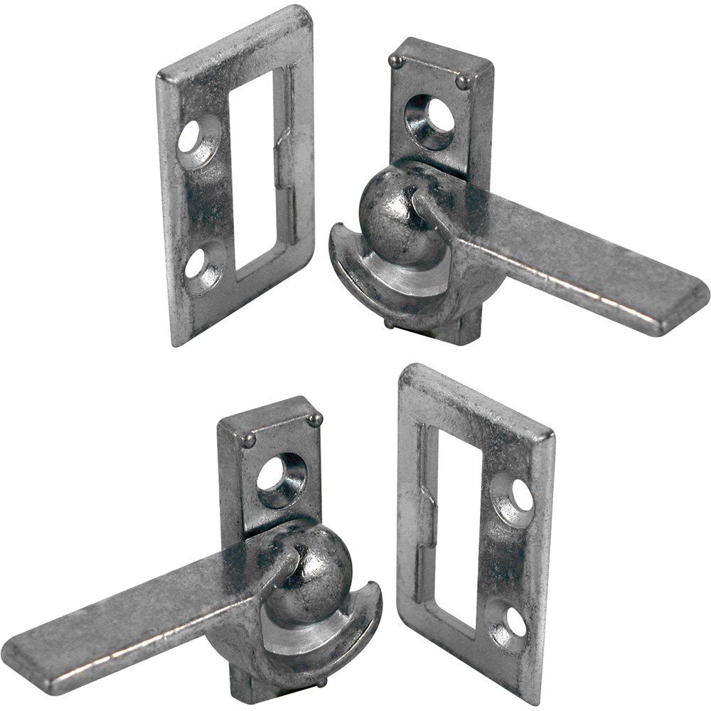 Prime-Line F 2613 Zinc Sliding Window Lock - Heavy Duty Left & Right Cam Latch (1 Pair) - Secure Double Hung & Sliding Windows for Home Safety