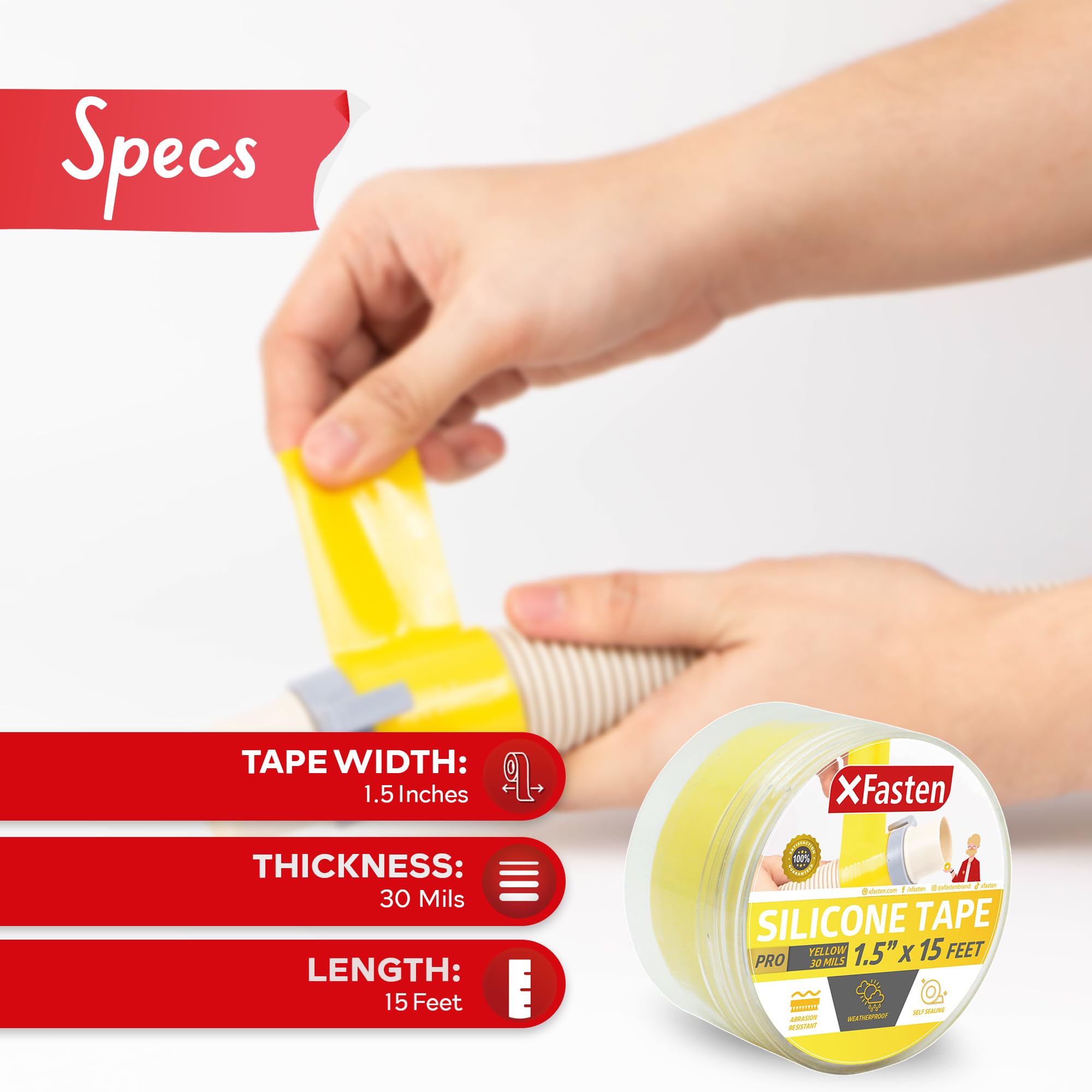 XFasten Professional Self-Fusing Silicone Tape - 1.5