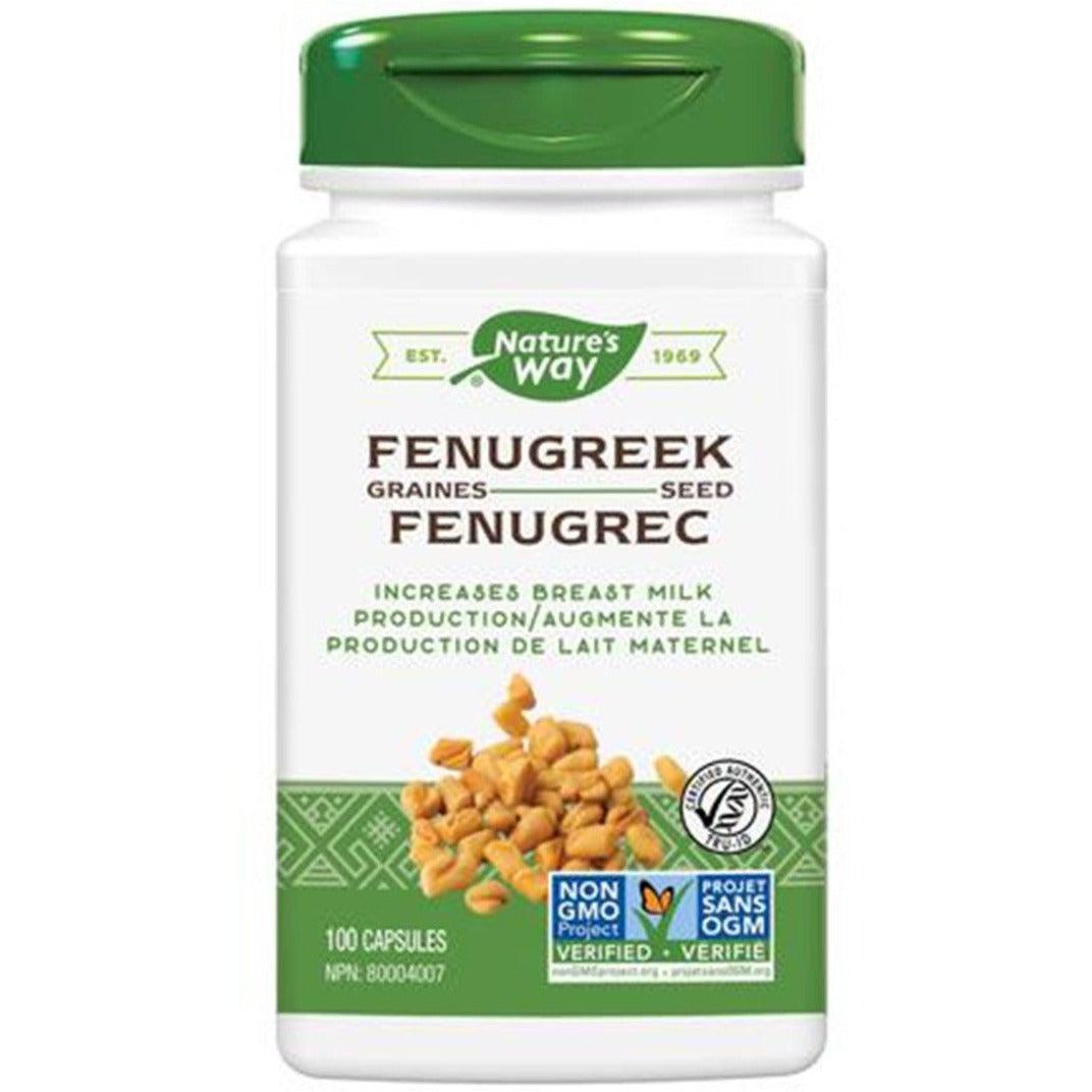 Nature's Way Fenugreek Seed 100 Capsules - Herbal Supplement for Lactation Support & Digestive Health | Postpartum Nursing & Wellness Aid