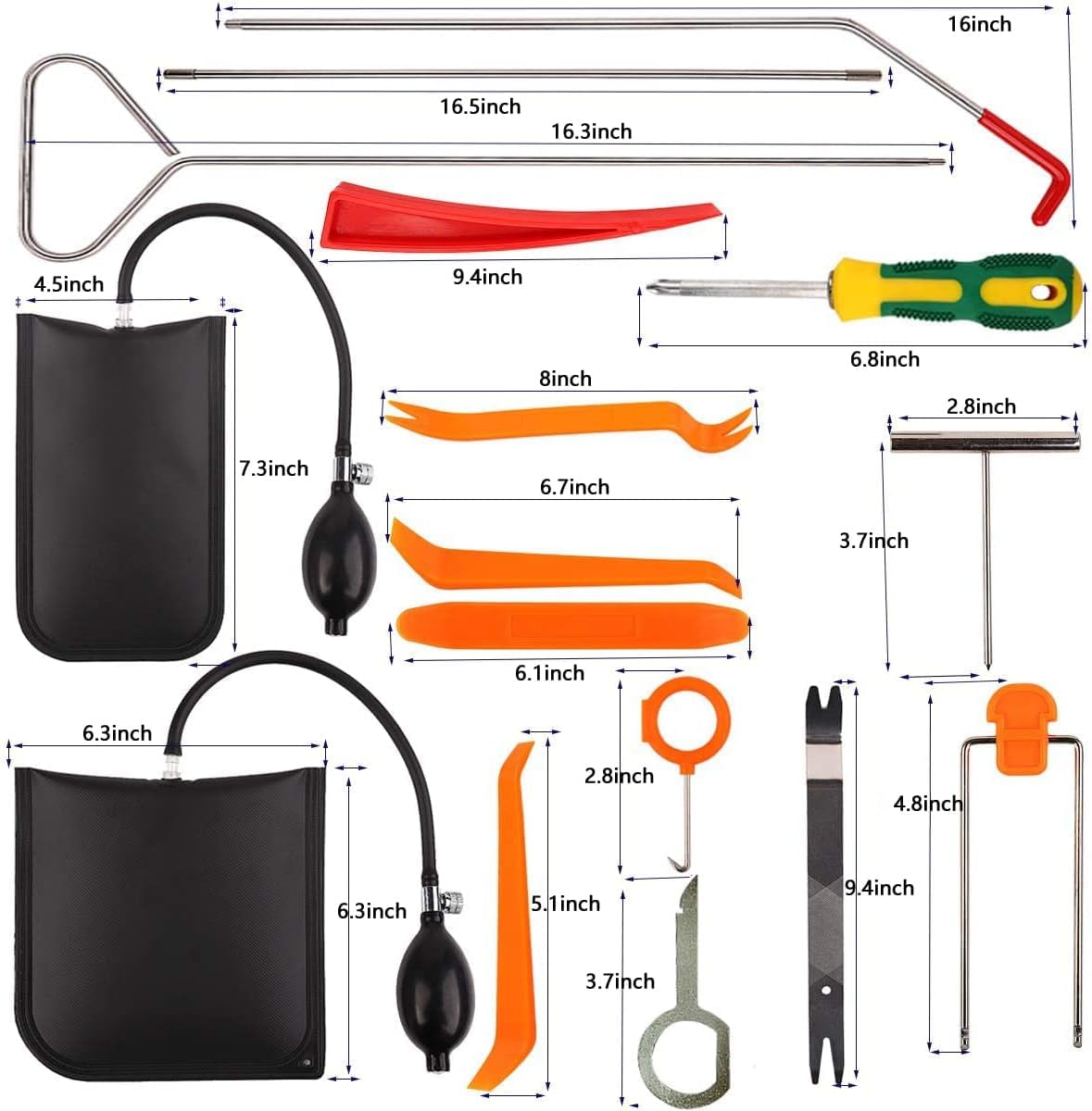 24-Piece Car Tool Kit - Professional Automotive Repair Set for DIY & Mechanics - Perfect for Emergency Repairs & Home Garage Use