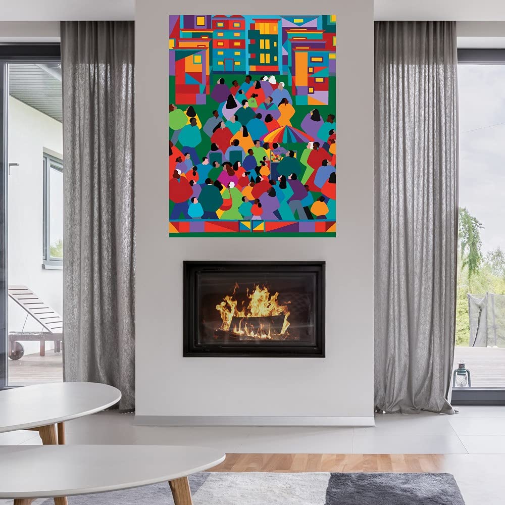 We The People I Fine Art Canvas Wall Decor by Synthia Saint James - Ready to Hang 42x56 Inches - Perfect for Living Room, Bedroom, Office & More - American Pop Art Home Decor