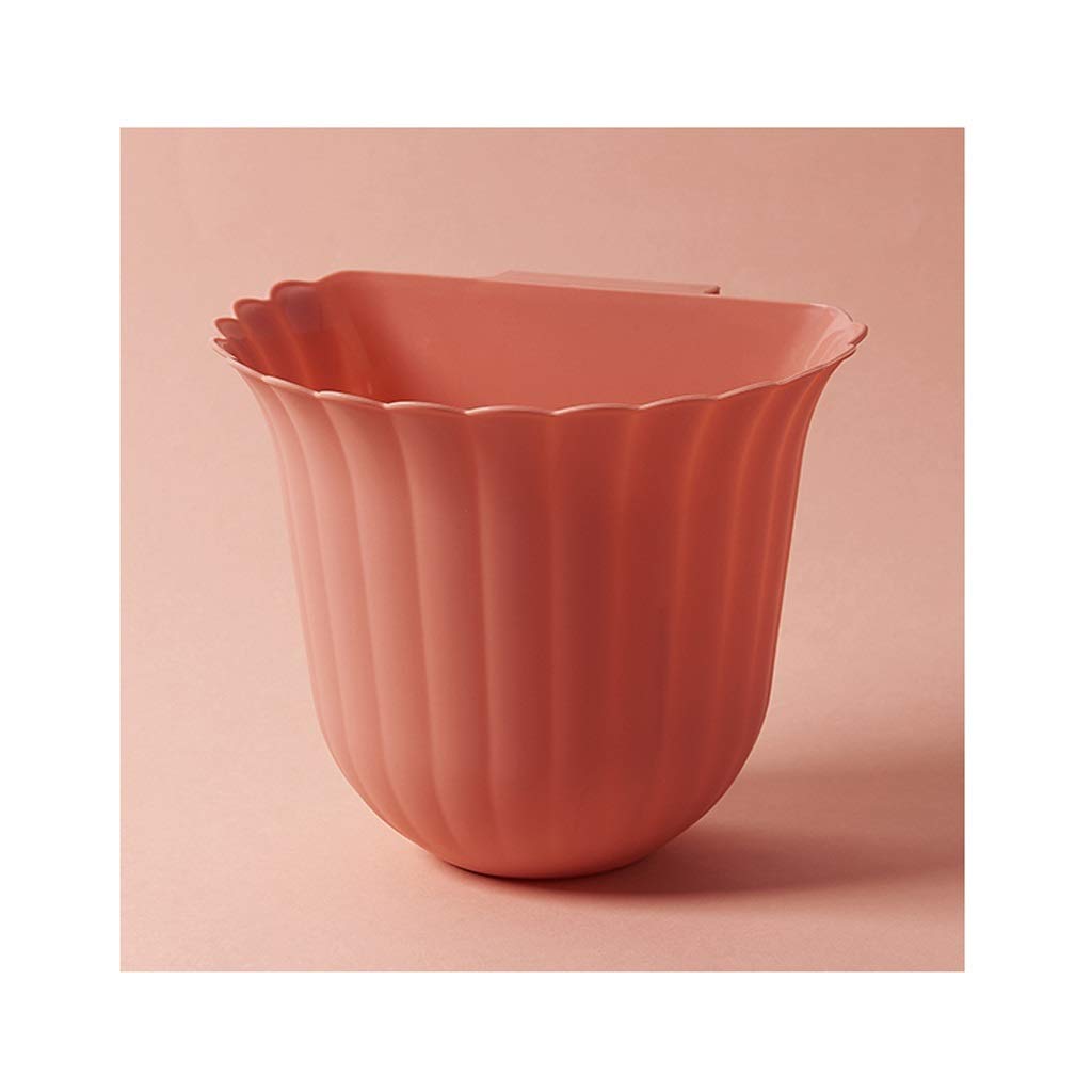 XXY Outdoor Trash Can - 1PC Hanging Kitchen Waste Bin with Lid, Wall Mounted Bathroom Garbage Bin for Home, Office, RV - Pink Color for Bedroom, Cabinet Door & Desktop Use
