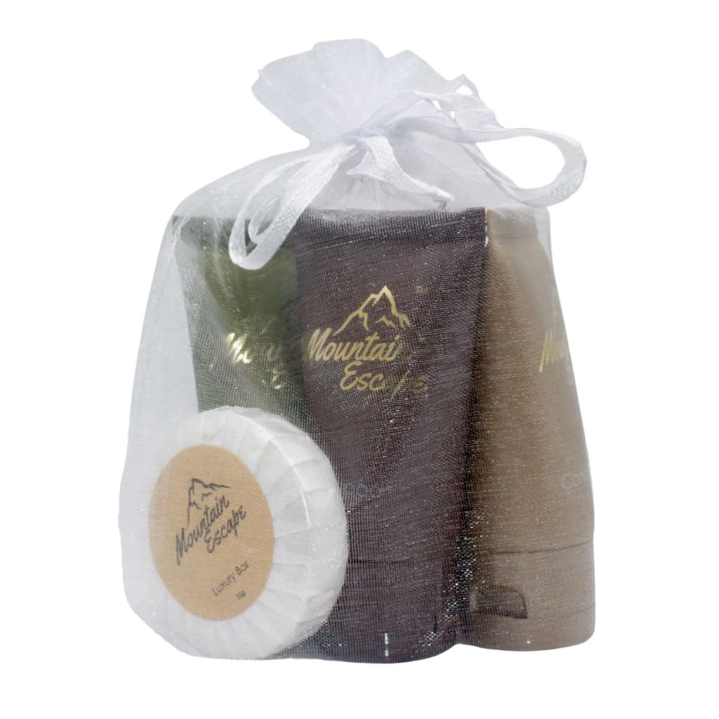 Premium Hotel Toiletries Set in Elegant Presentation Bag - Luxury Travel Essentials for Vacation, Spa & Gifts (Shampoo, Conditioner, Body Wash, Lotion) - Perfect for Hotels, Resorts, Airbnb & Home Use