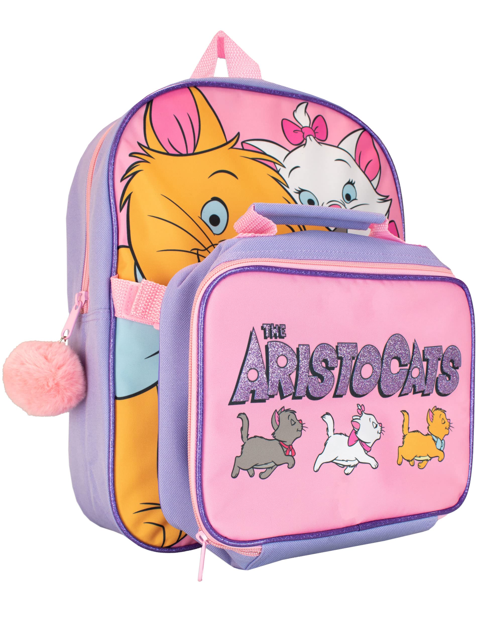 Disney The Aristocats Backpack for Kids - School Backpack and Lunch Bag Set for Elementary Students | Perfect for School, Travel, and Daily Adventures