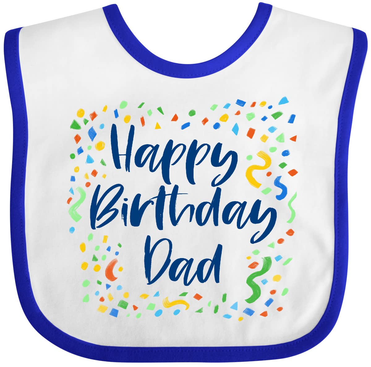 Inktastic Happy Birthday Dad Baby Bib - Cute & Adjustable for Infants & Toddlers - Perfect for Birthday Parties, Photo Shoots & Special Occasions