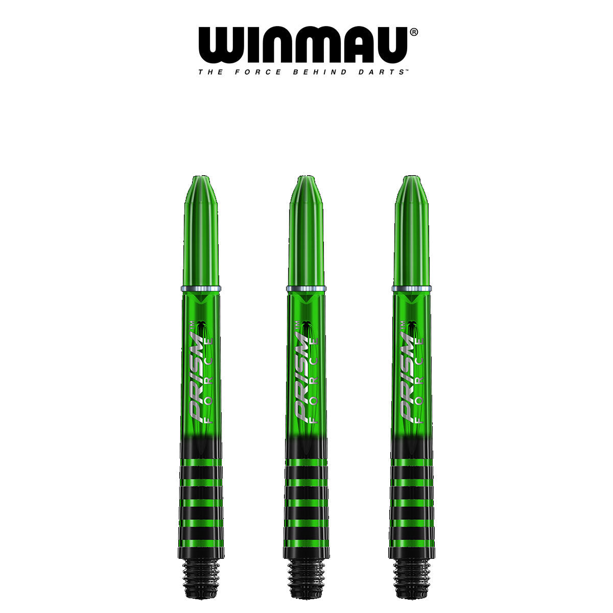 WINMAU Prism Force Ring Lock Dart Shafts - Professional Steel Tip Dart Shafts for Precision Play (International Green) | Perfect for Tournaments, Bars & Home Practice