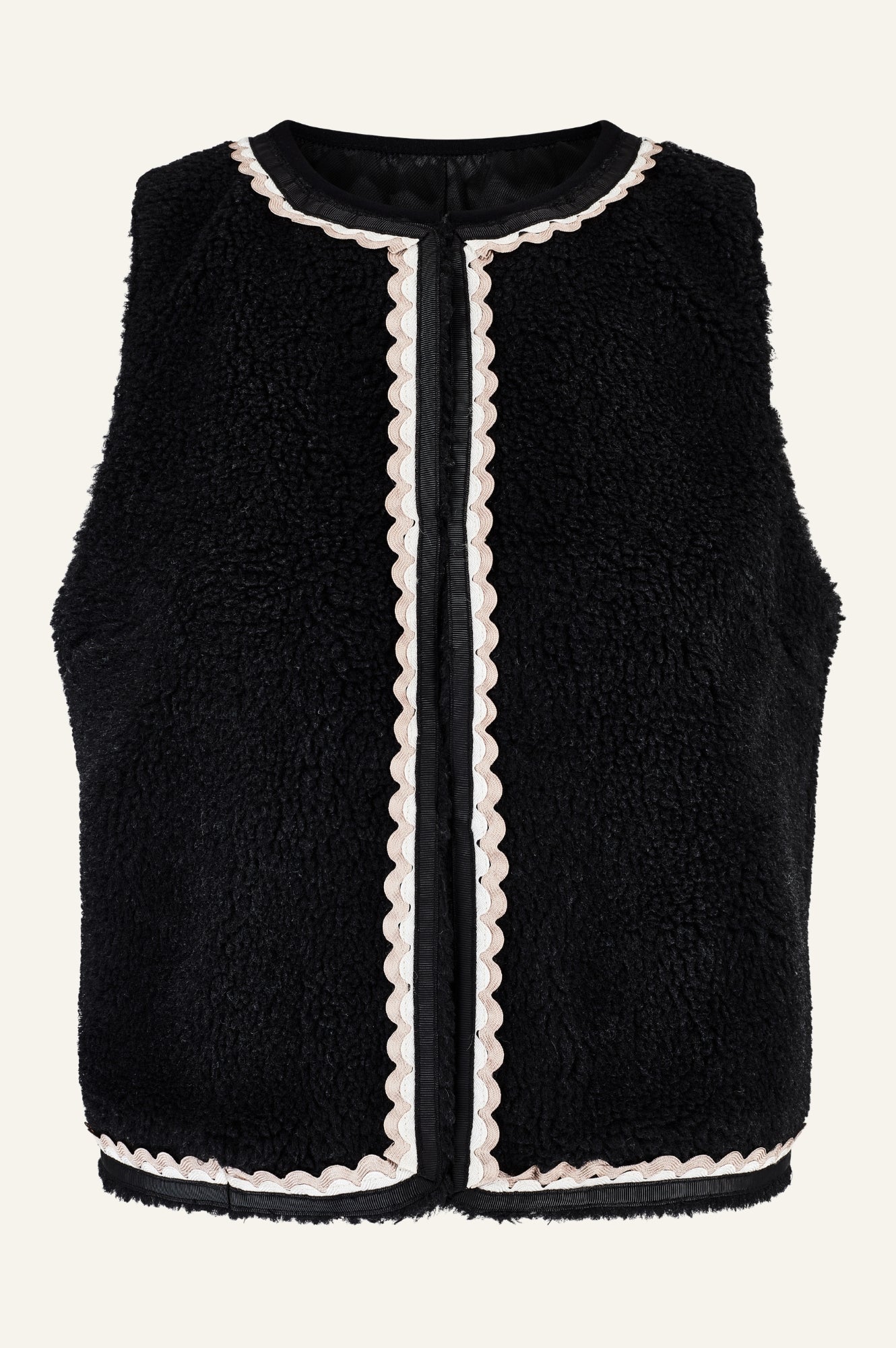 Men's Lightweight Eco Fleece Gilet Vest - Black & Taupe for Outdoor Hiking, Camping & Casual Wear