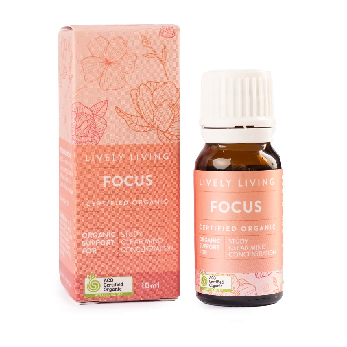 Certified Organic Focus Essential Oil - 10ml Pure & Natural for Aromatherapy, Meditation & Stress Relief - Perfect for Diffusers & Massage