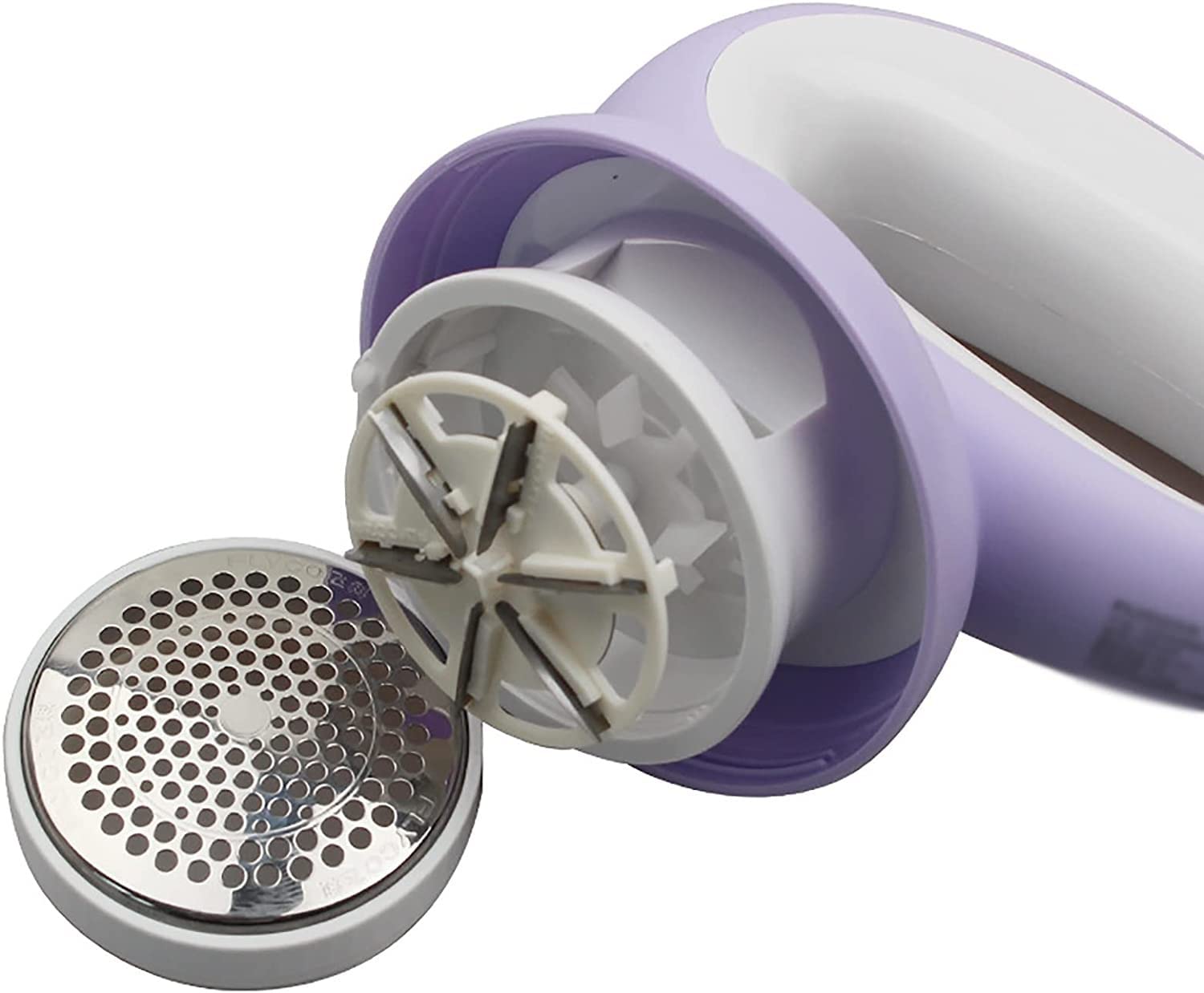 Electric Fabric Shaver & Lint Remover - Purple Clothes Shaver for Pilling, Fuzz, and Hairballs (8.5x14cm) - Perfect for Sweaters, Blankets, and Upholstery Renewal