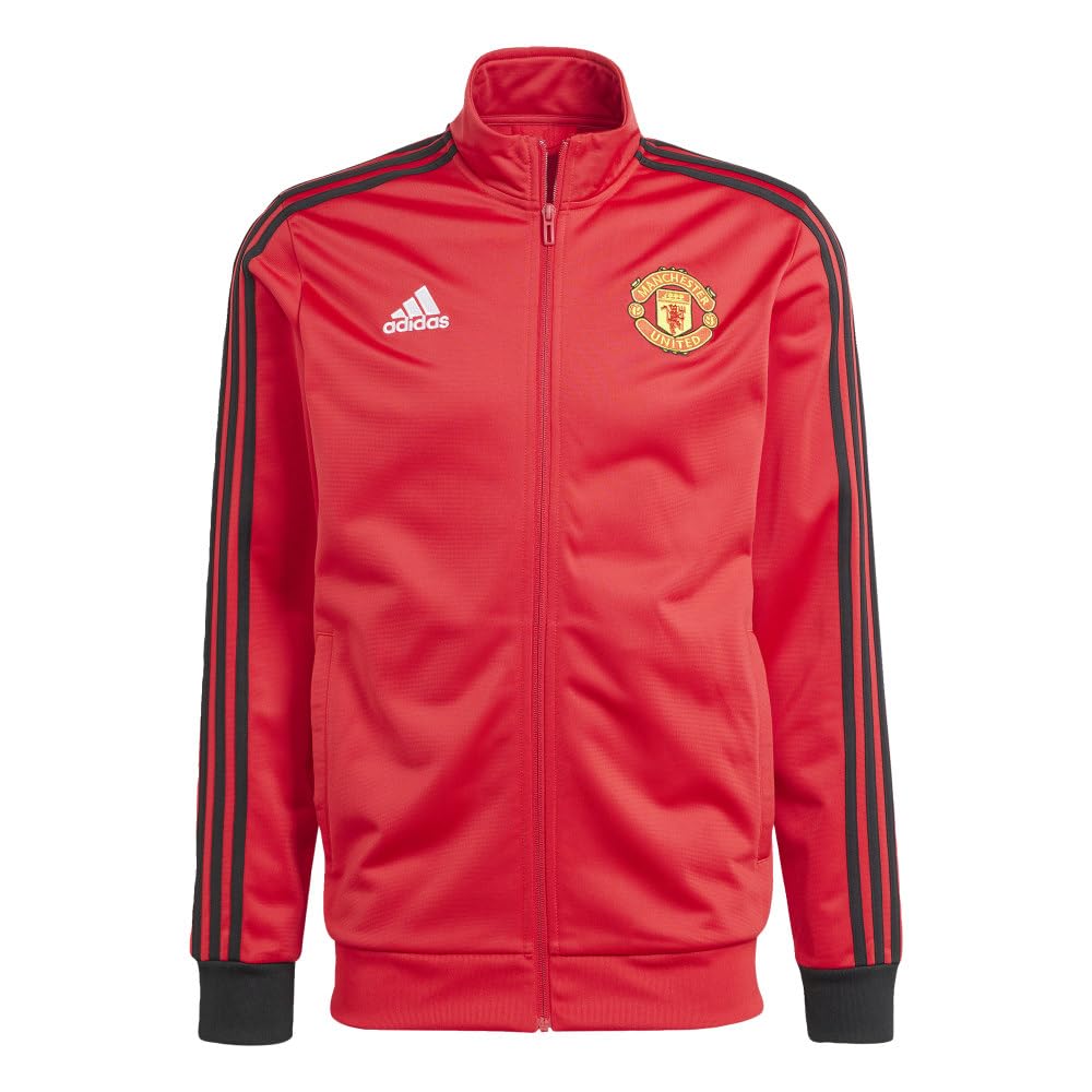 adidas Manchester United 23/24 DNA Track Jacket - Men's Football Training Top | Official Licensed Soccer Jersey for Fans & Players | Perfect for Matchdays, Training & Casual Wear